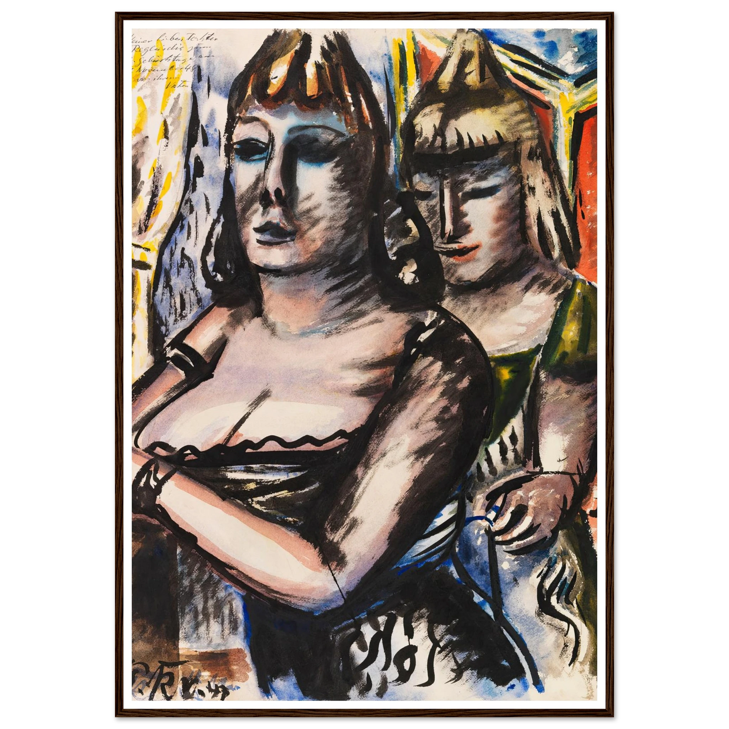 Zirkusdiva (1947) Art Print | Paul Kleinschmidt - Framed Poster - 30x40 cm / 12x16″ - Black frame