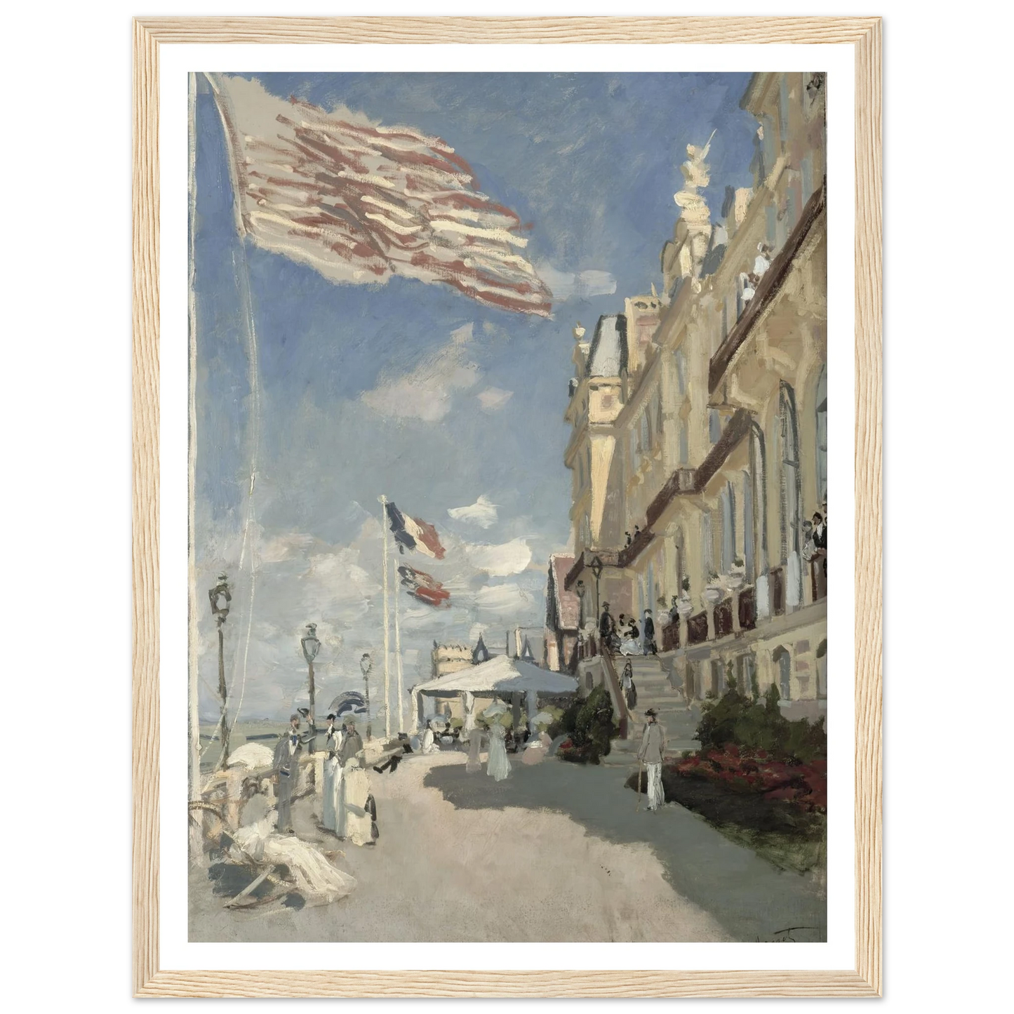 Hôtel des roches noires. Trouville (1870) Art Print | Claude Monet-Quipham Collections