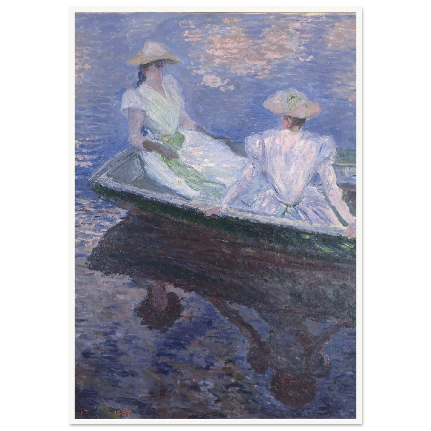 On The Boat Art Print | Claude Monet-Quipham Collections