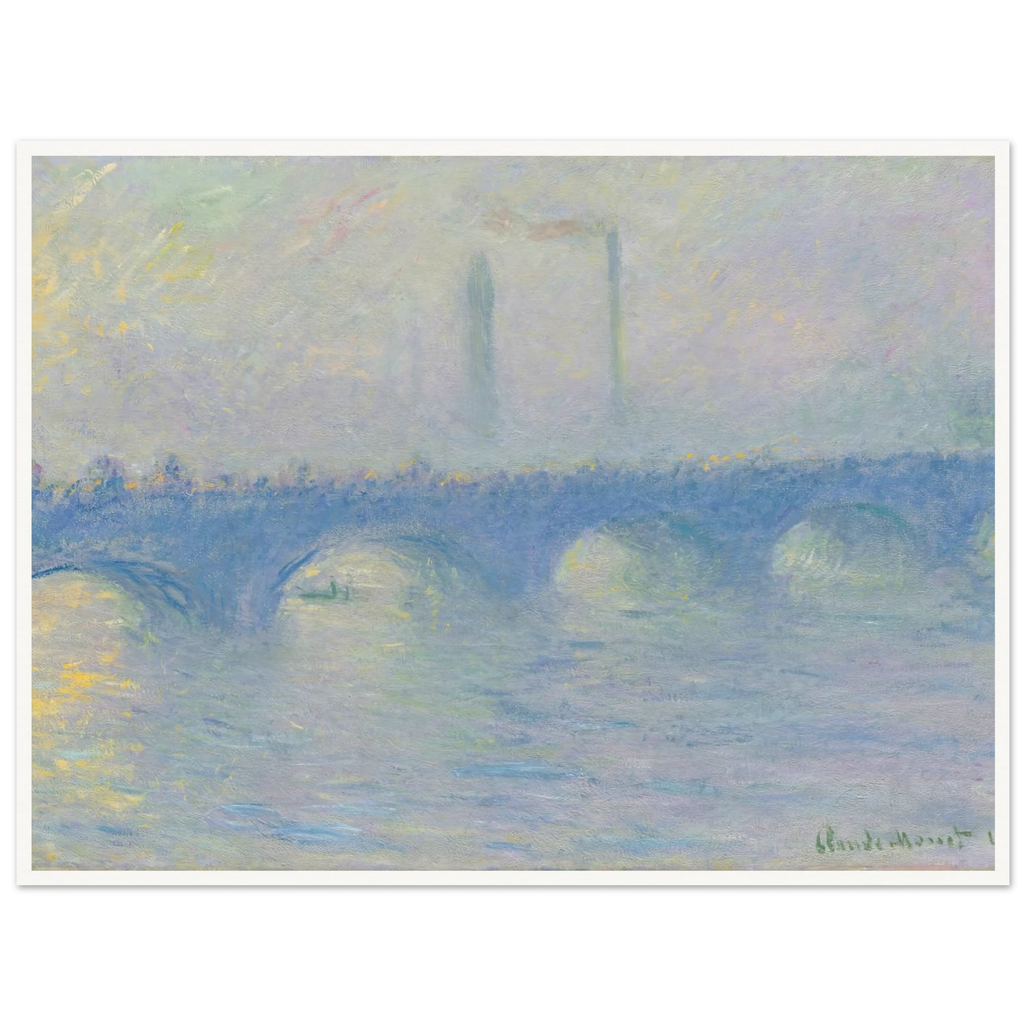 Waterloo Bridge, effet de brume (1904) Art Print | Claude Monet-Quipham Collections