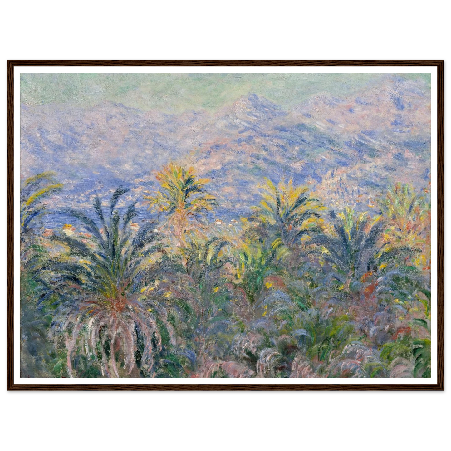 Palm Trees at Bordighera (1884) Art Print | Claude Monet-Quipham Collections