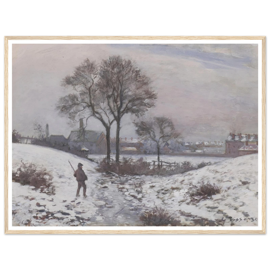 Chasseur en hiver, paysage à Norwood (1870) Art Print | Camille Pissarro-Quipham Collections