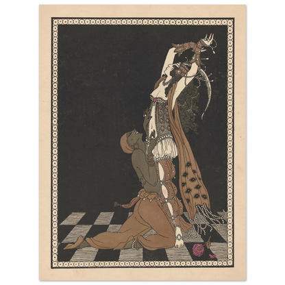 Vaslav Nijinsky and Ida Rubinstein in Schéhérazade (1913) Art Print | George Barbier-Quipham Collections
