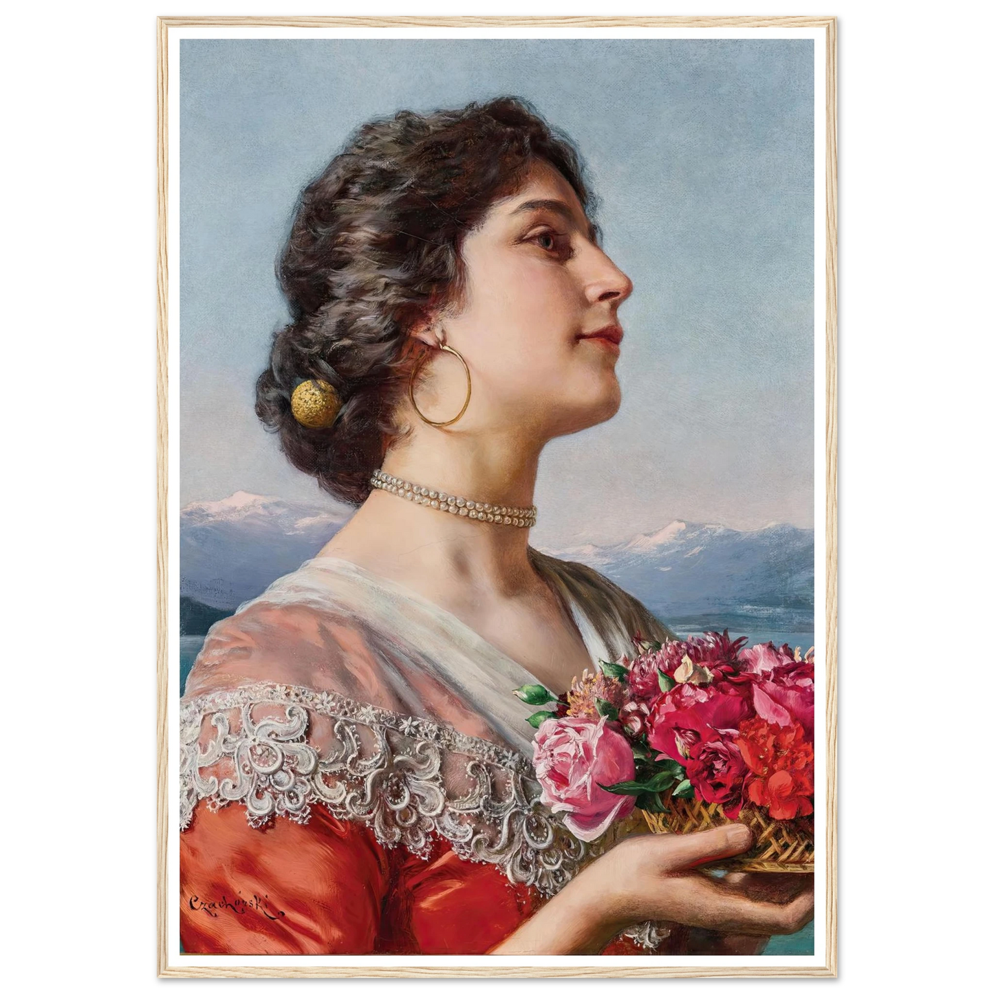 Young flower seller Art Print | Wladyslaw Czachorski-Quipham Collections
