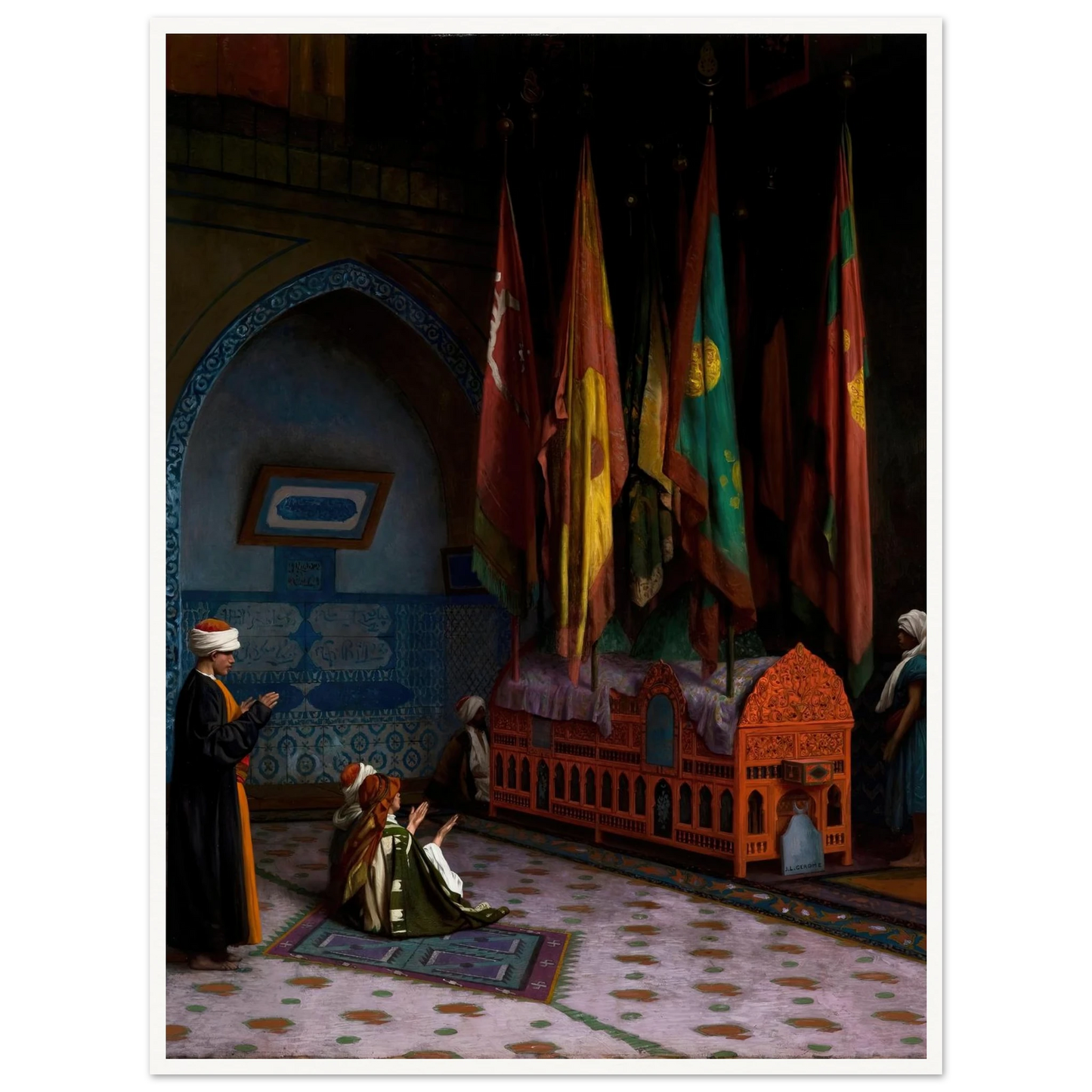 The Sentinel at the Sultan’s Tomb (1824–1904) Art Print | Jean Leon Gerome-Quipham Collections