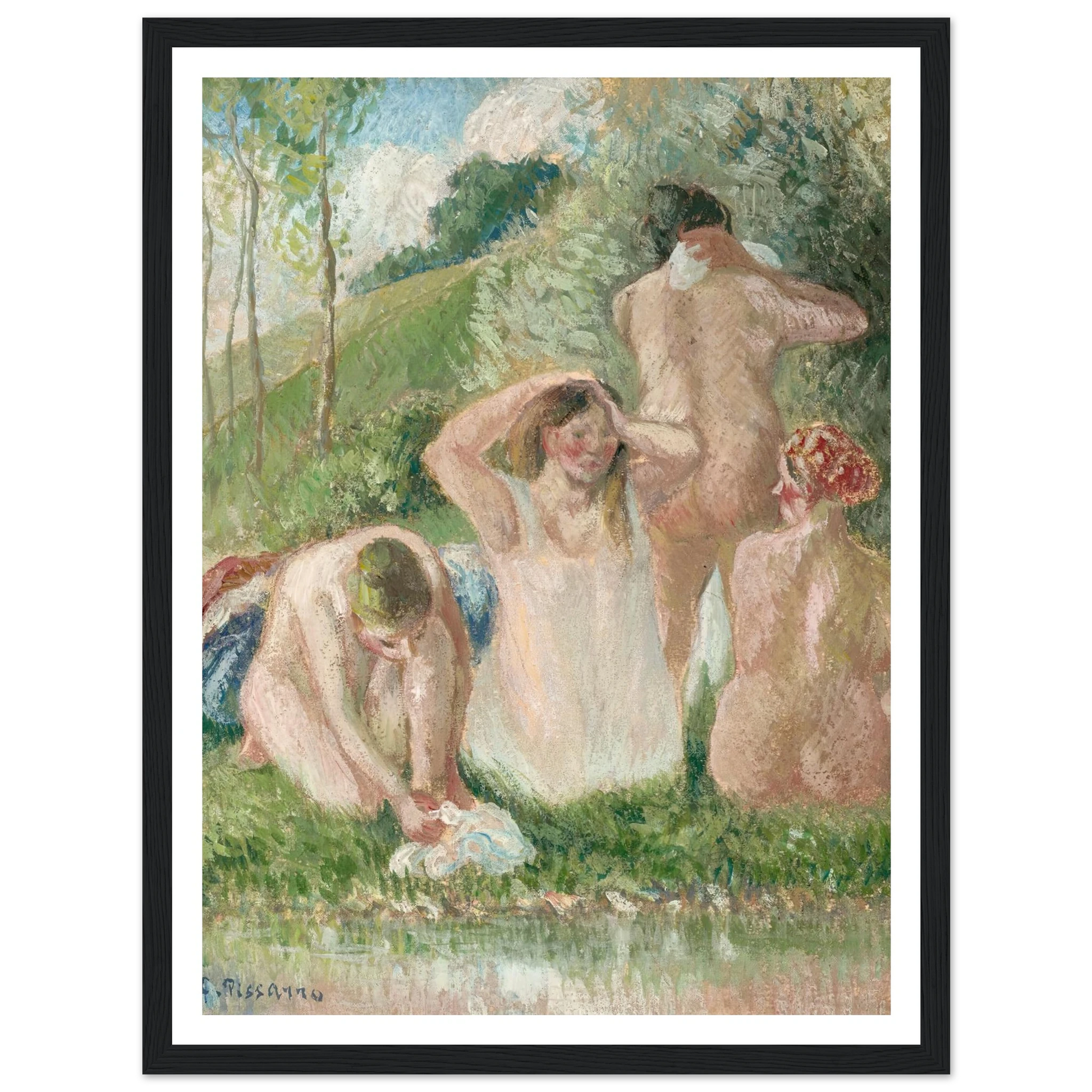 Groupe de baigneuses (circa 1901) Art Print | Camille Pissarro-Quipham Collections