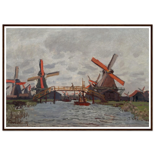 Mills at Westzijderveld near Zaandam (1871) Art Print | Claude Monet-Quipham Collections