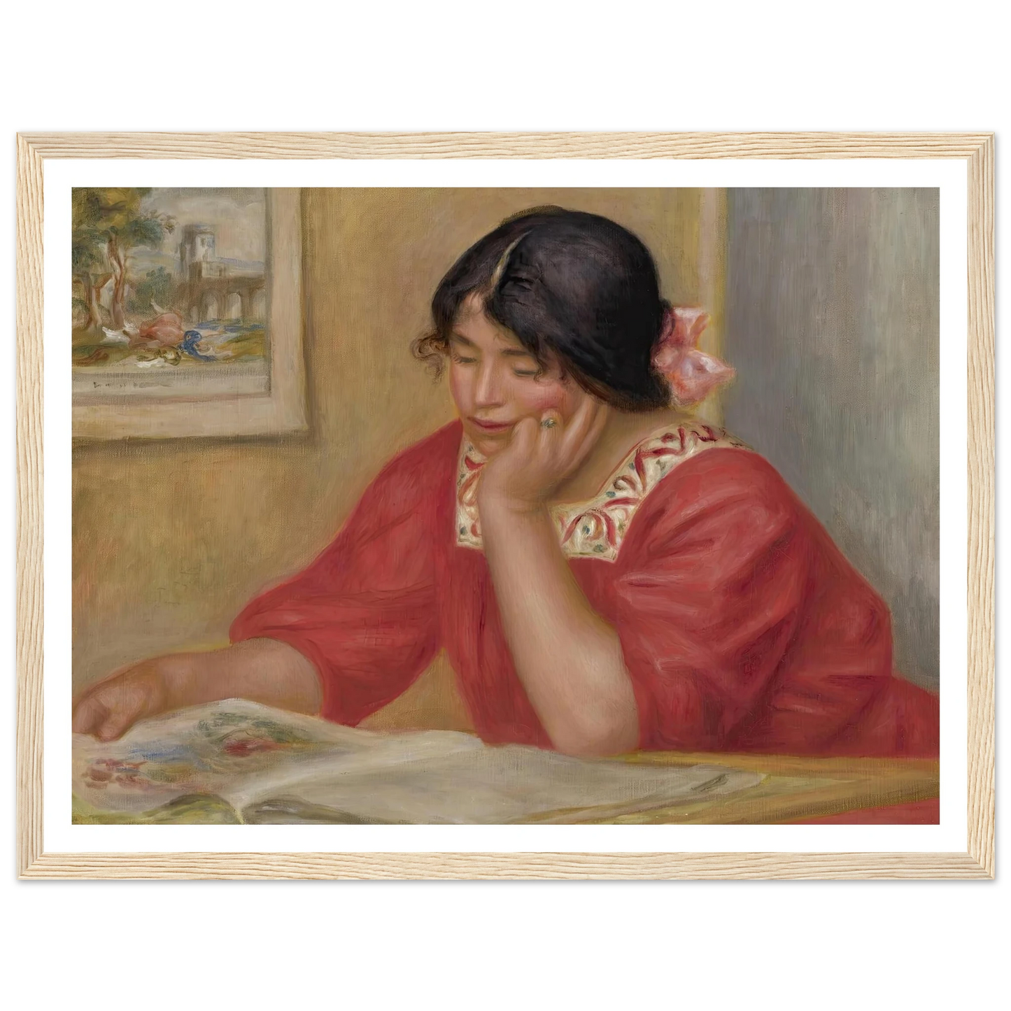 Léontine Lisant Art Print | Pierre Auguste Renoir-Quipham Collections