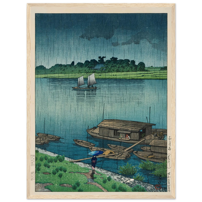 Samidare (Arakawa) (Early summer rain at Arakawa) (1932) Art Print | Kawase Hasui-Quipham Collections
