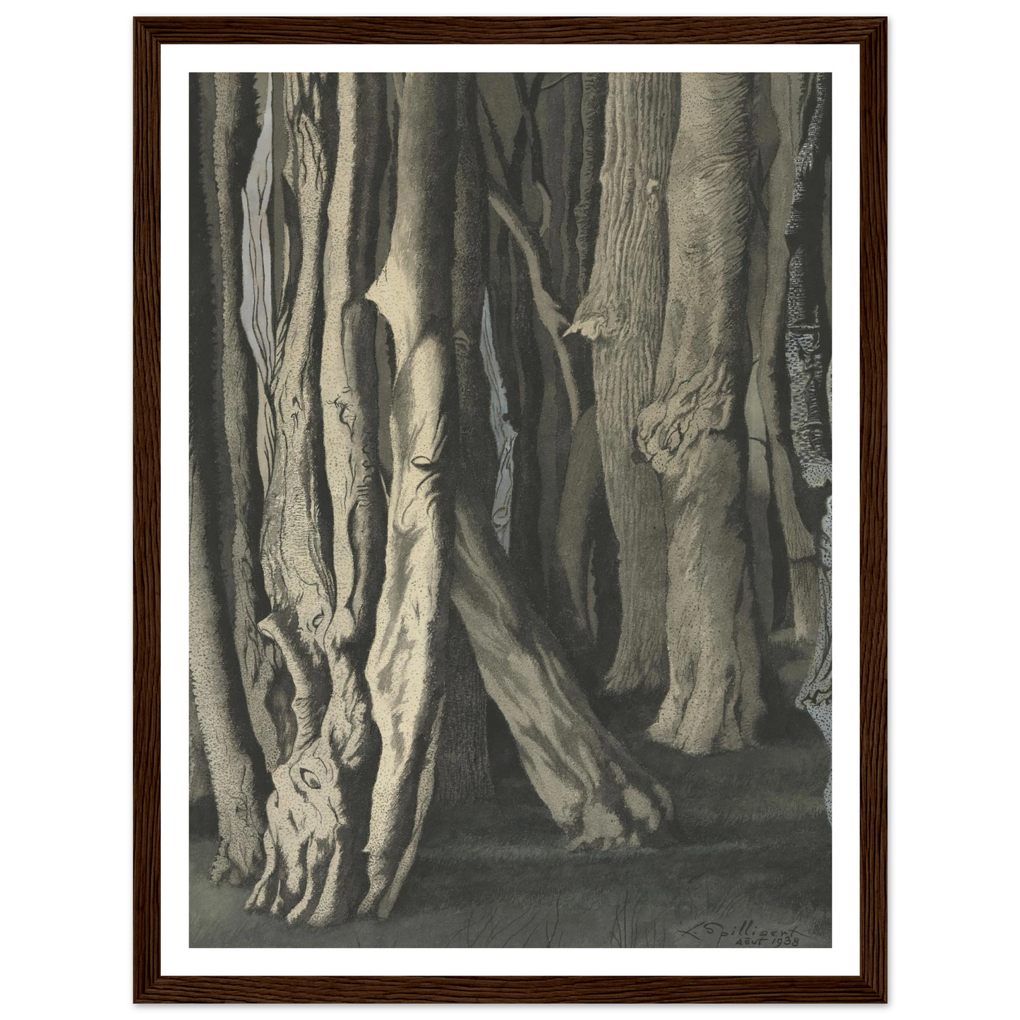 Bomen (Knoestige boomstammen) (1938) Art Print | Leon Spilliaert-Quipham Collections