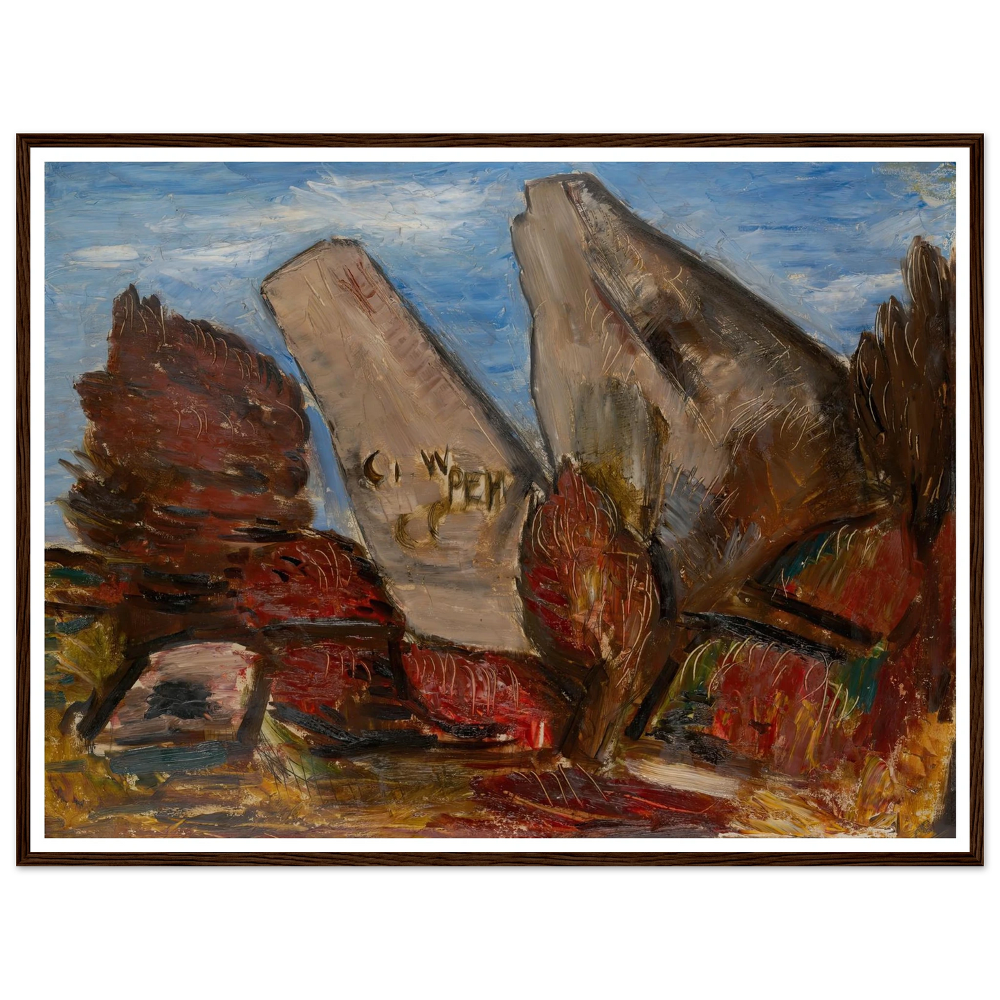 Whale’s Jaw, Dogtown Common, Cape Ann, Massachusetts (1934) Art Print | Marsden Hartley-Quipham Collections