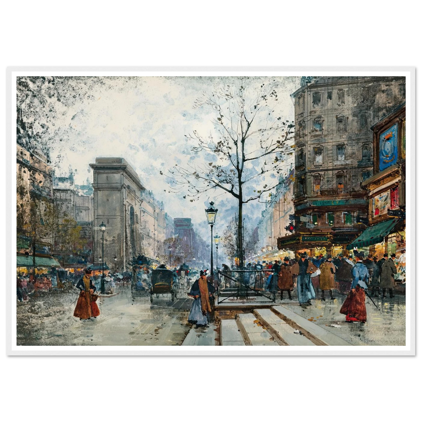 Paris, La Porte Saint-Denis Art Print | Eugene Galien Laloue-Quipham Collections