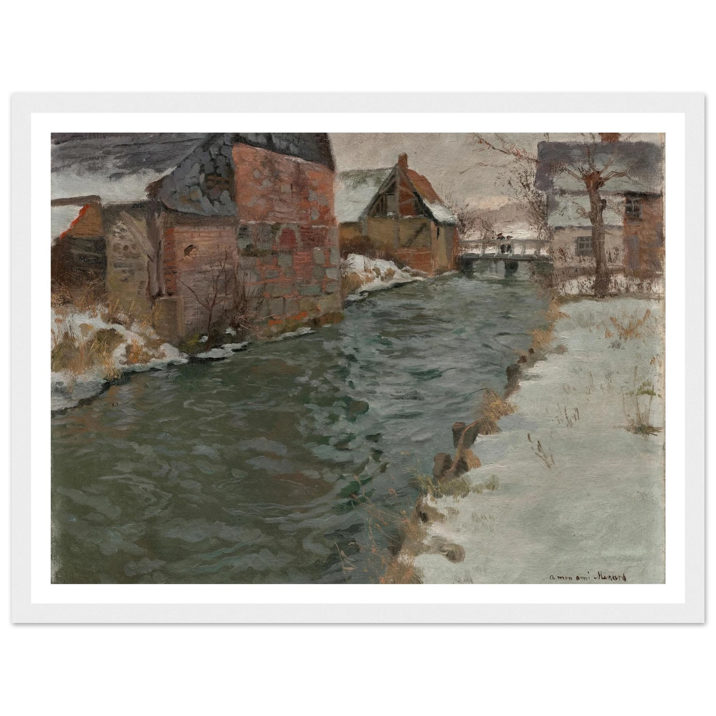Hameau en bord de rivière (1895) Art Print | Frits Thaulow-Quipham Collections