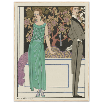 La premiere imprudence ; Robe du soir, de Beer (1921) Art Print | George Barbier-Quipham Collections