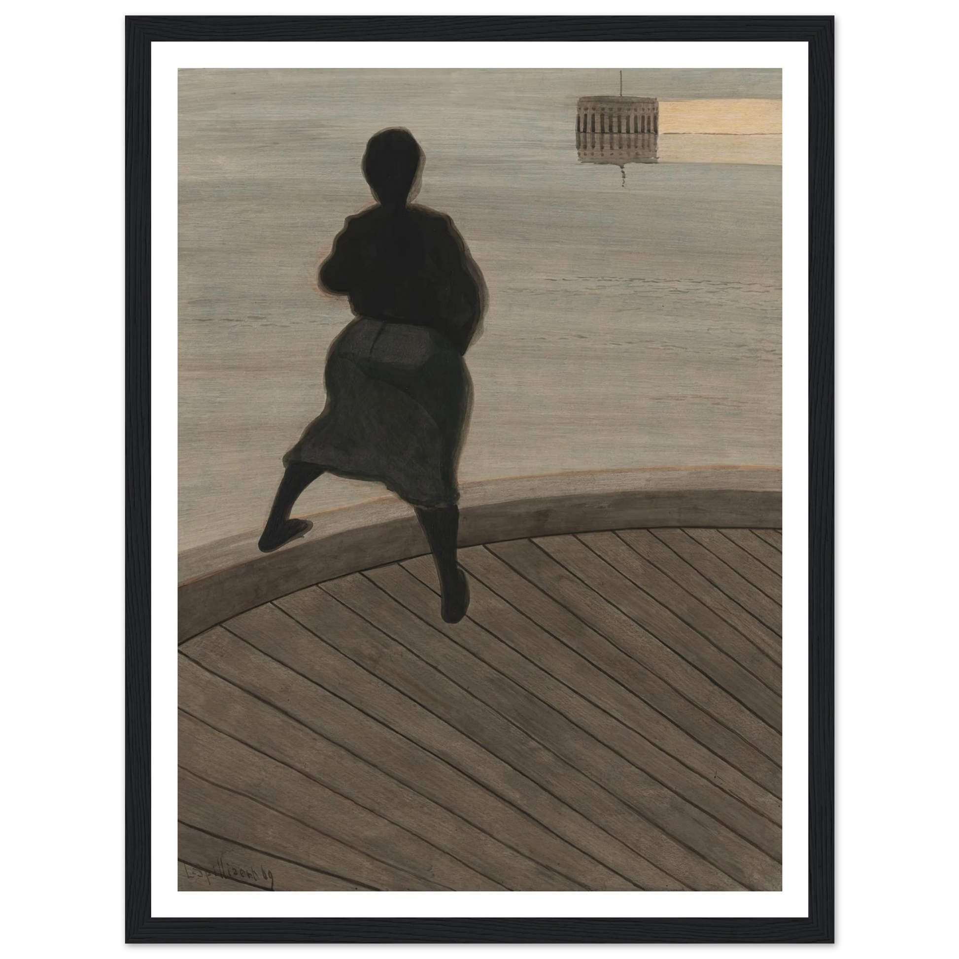 Femme de pêcheur sur le ponton (1909) Art Print | Leon Spilliaert-Quipham Collections