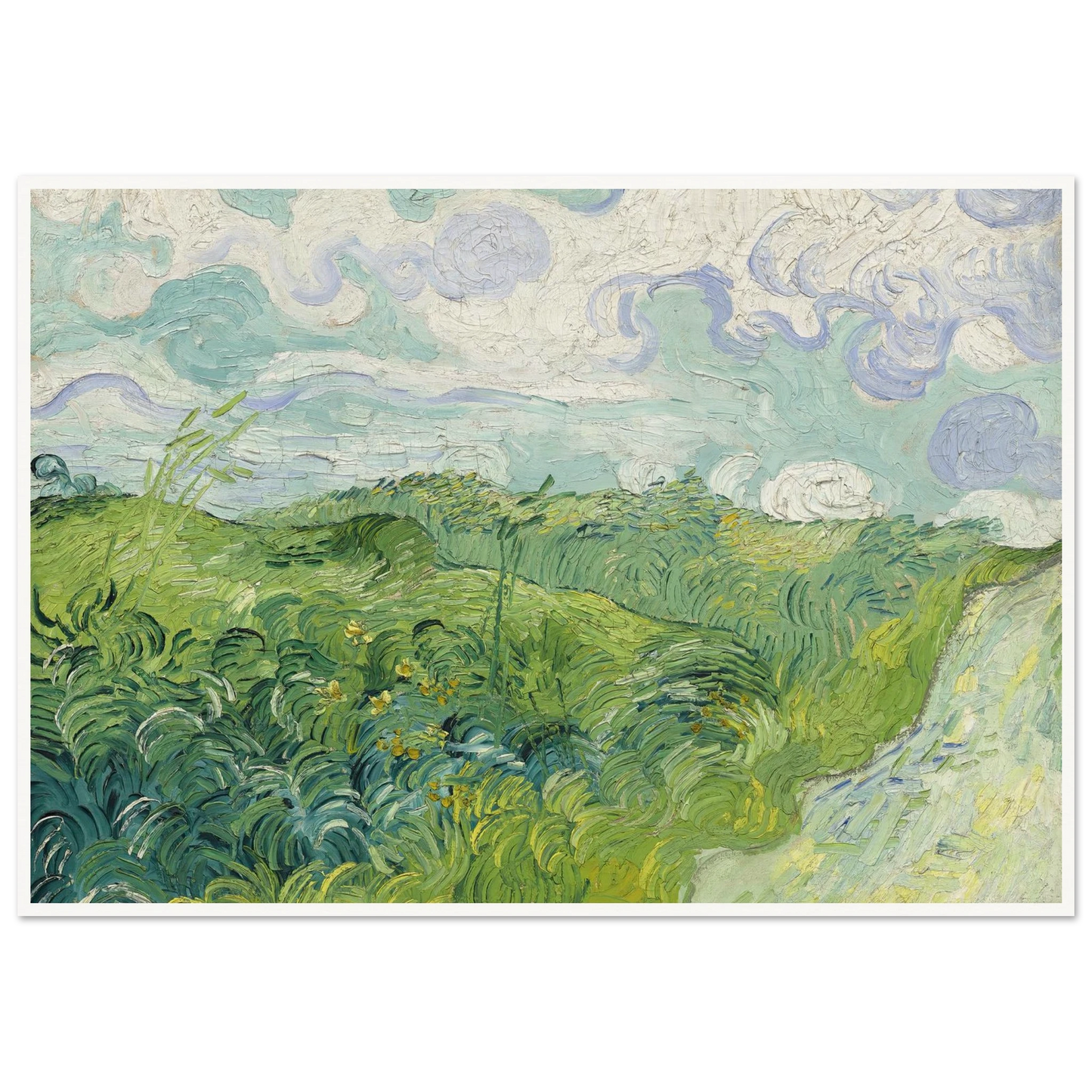 Green Wheat Fields, Auvers (1890) Art Print | Vincent van Gogh-Quipham Collections