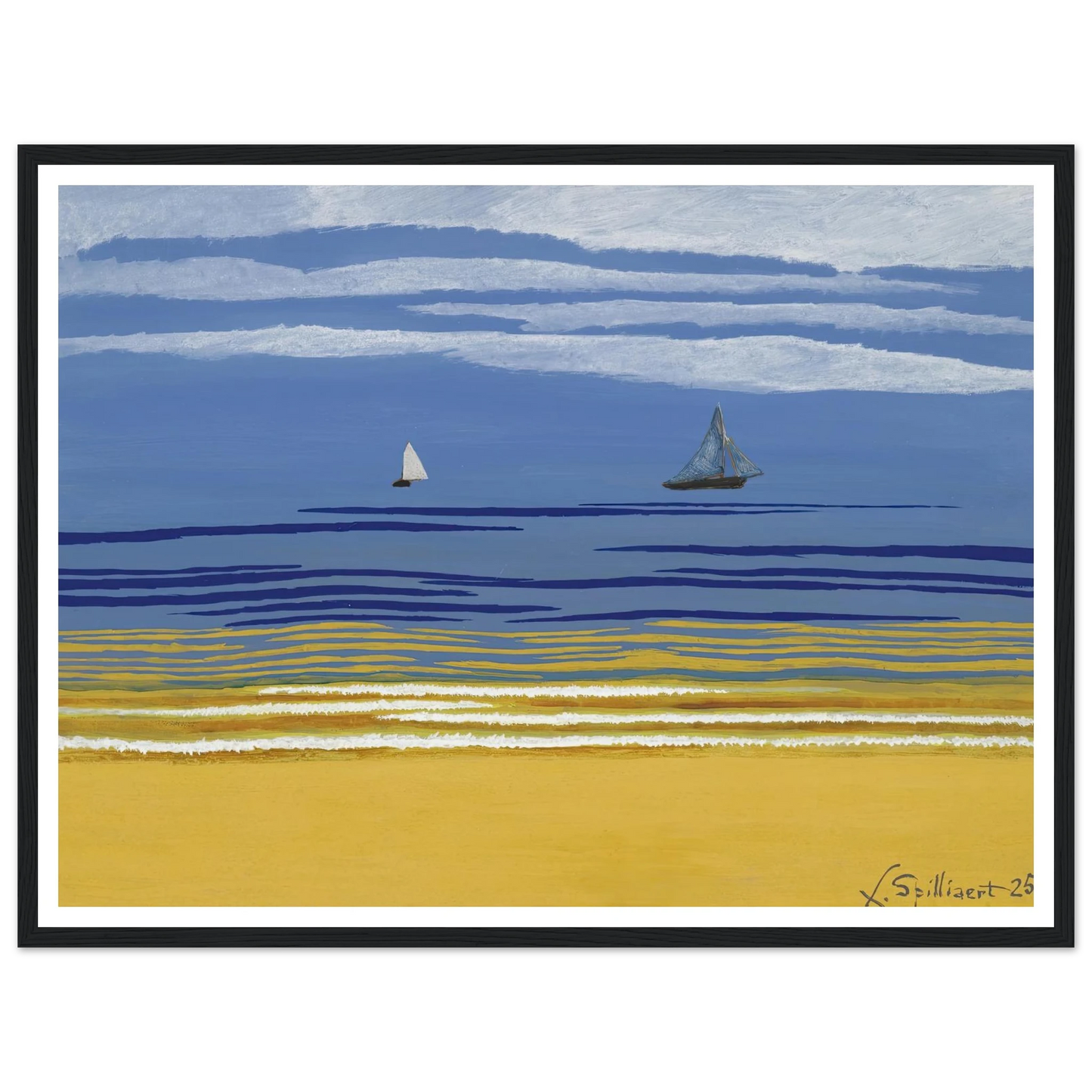 Marine avec bateaux à voiles (1925) Art Print | Leon Spilliaert-Quipham Collections