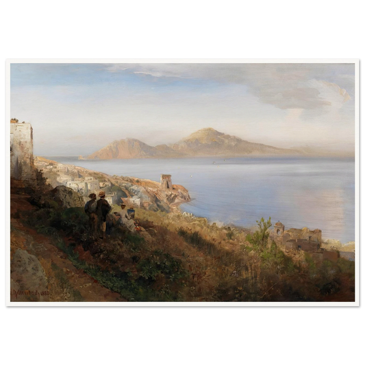 Malerin mit Blick auf Capri (1880) Art Print | Oswald Achenbach-Quipham Collections