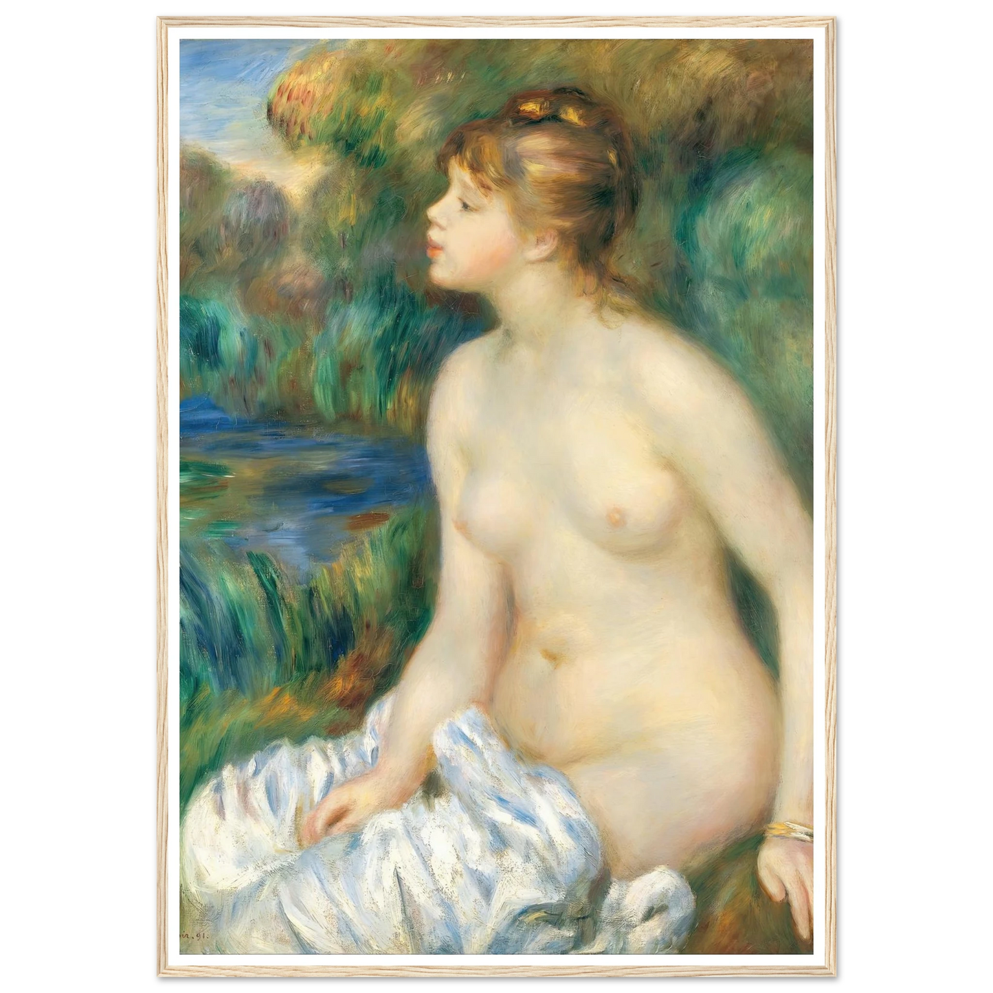 Bather (1891) Art Print | Pierre Auguste Renoir-Quipham Collections