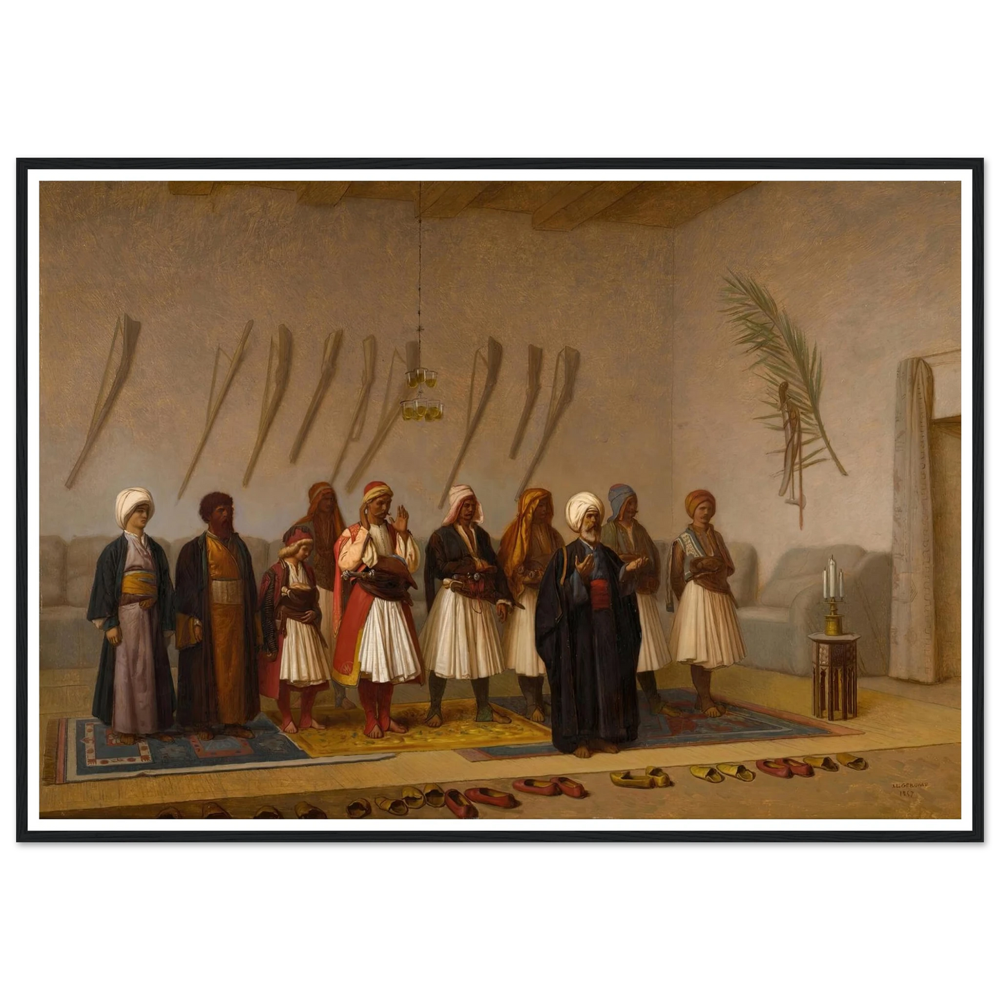 Prayer in the House of the Arnaut Chief (1857) Art Print | Jean Leon Gerome-Quipham Collections