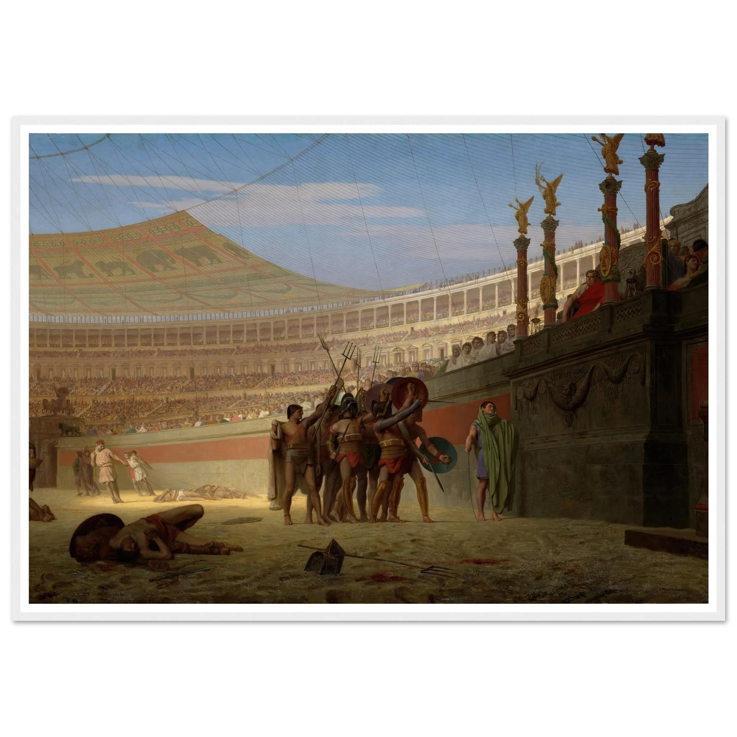 Ave Caesar! Morituri te salutant (Hail Caesar! We Who Are about to Die Salute You) (1859) Art Print | Jean Leon Gerome-Quipham Collections