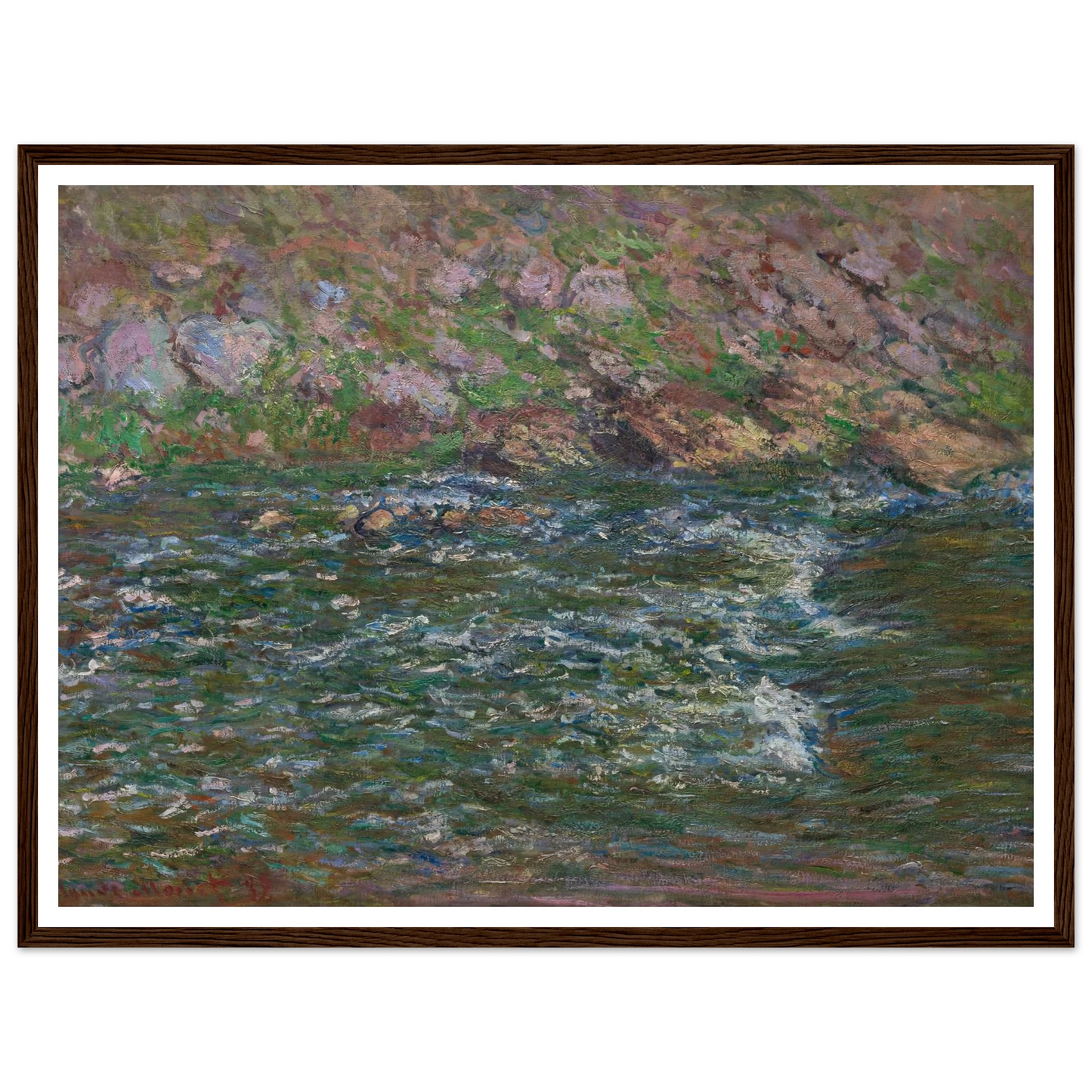 Rapids on the Petite Creuse at Fresselines (1889) Art Print | Claude Monet-Quipham Collections