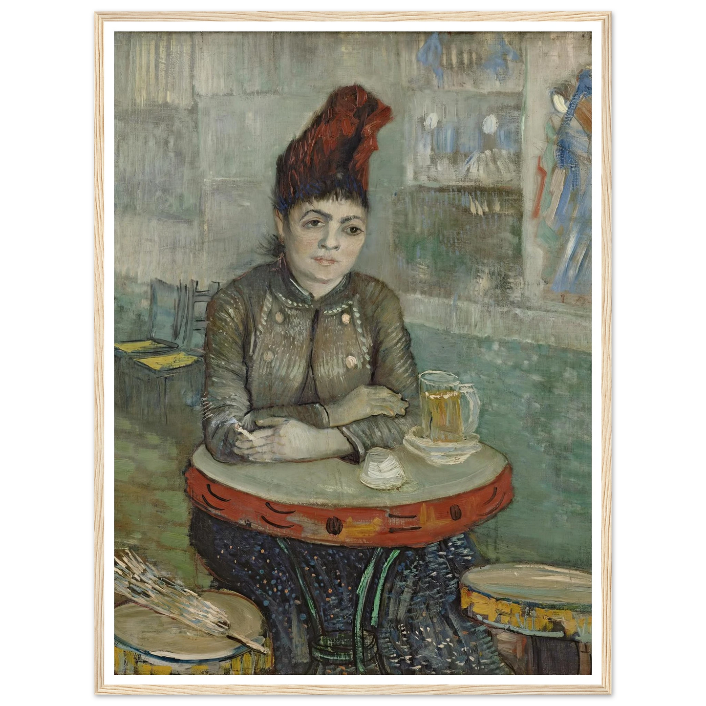 In the café; Agostina Segatori in Le tambourin (1887 - 1888) Art Print | Vincent van Gogh-Quipham Collections
