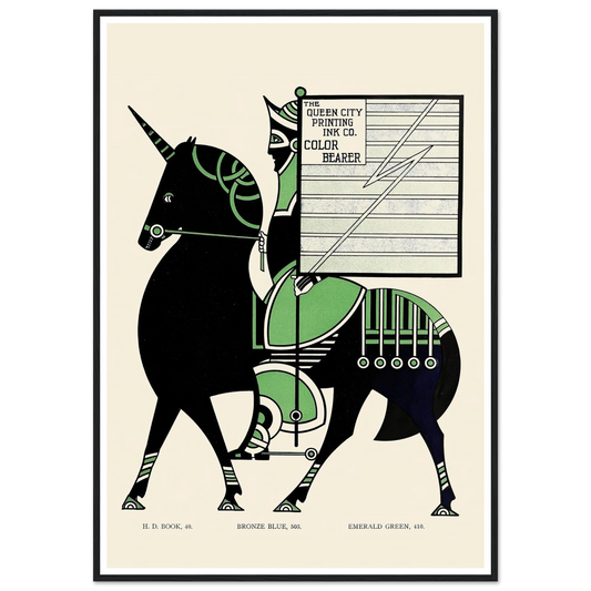 Queen City Ink, Ad. 11 (1890-1913) Art Print | Augustus Jansson - Framed Poster - 30x40 cm / 12x16″ - Black frame