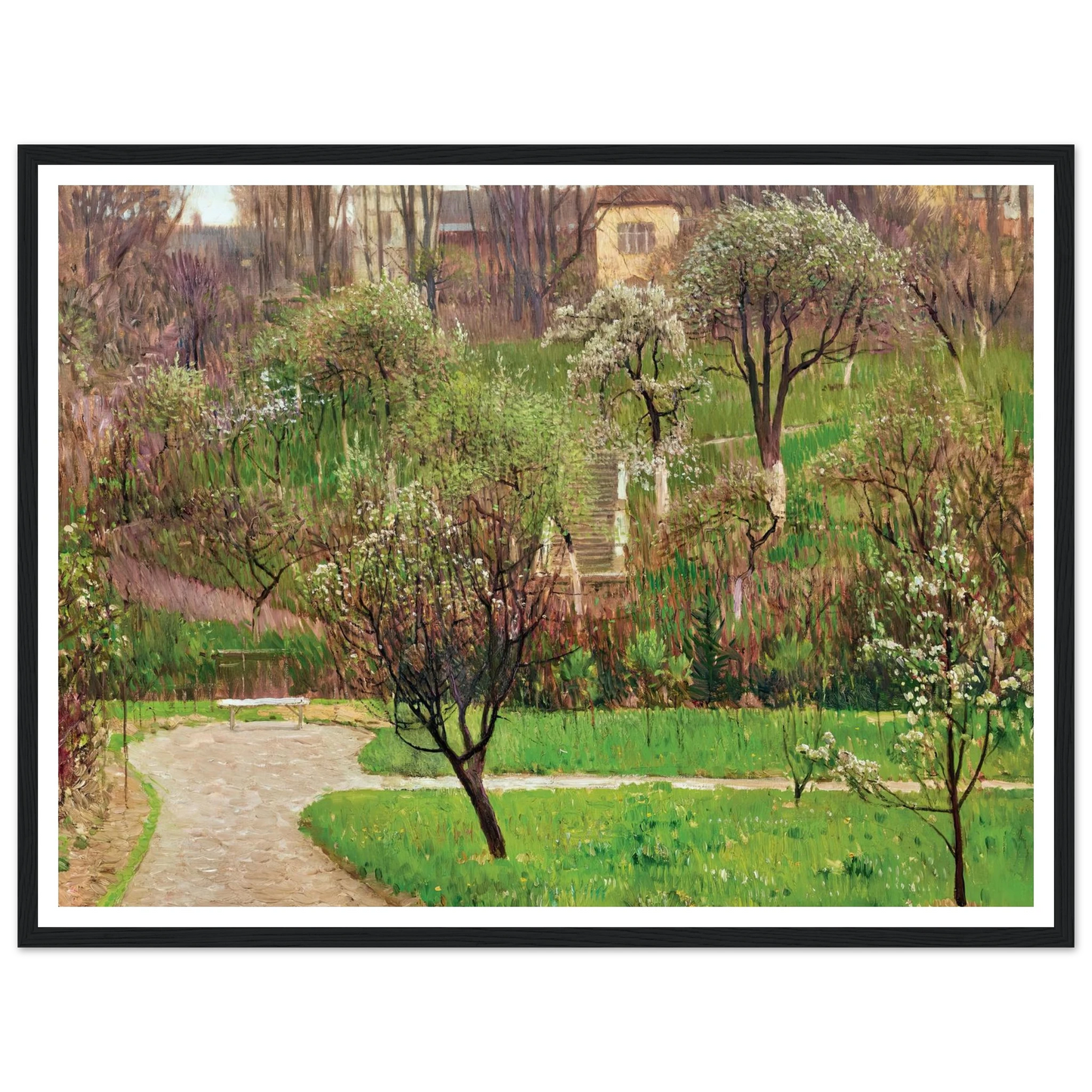 Garten in Döbling (Garden in Döbling, Vienna) (circa 1908) Art Print | Carl Moll-Quipham Collections