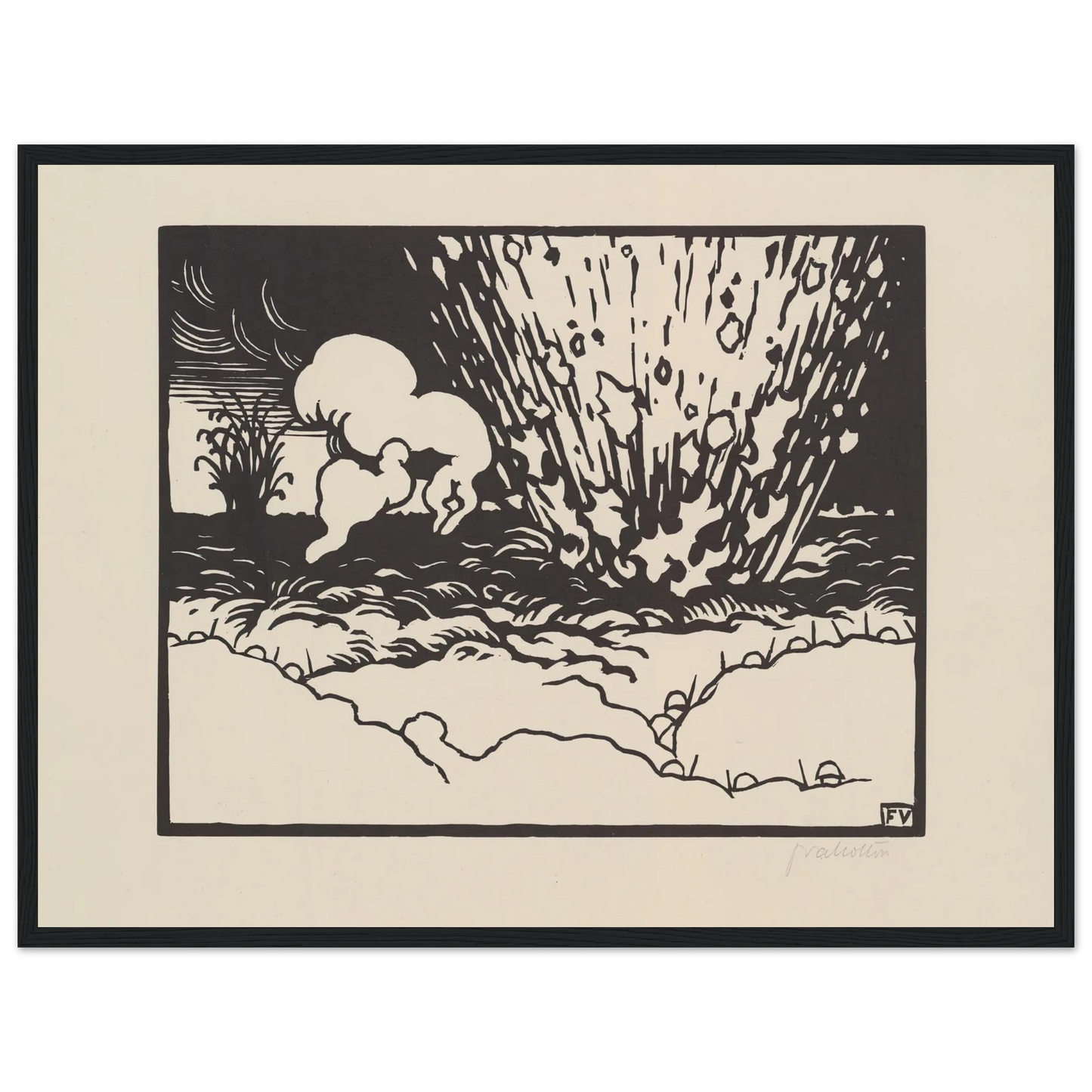 The Trench (La Tranchée) (1916) Art Print | Felix Vallotton-Quipham Collections