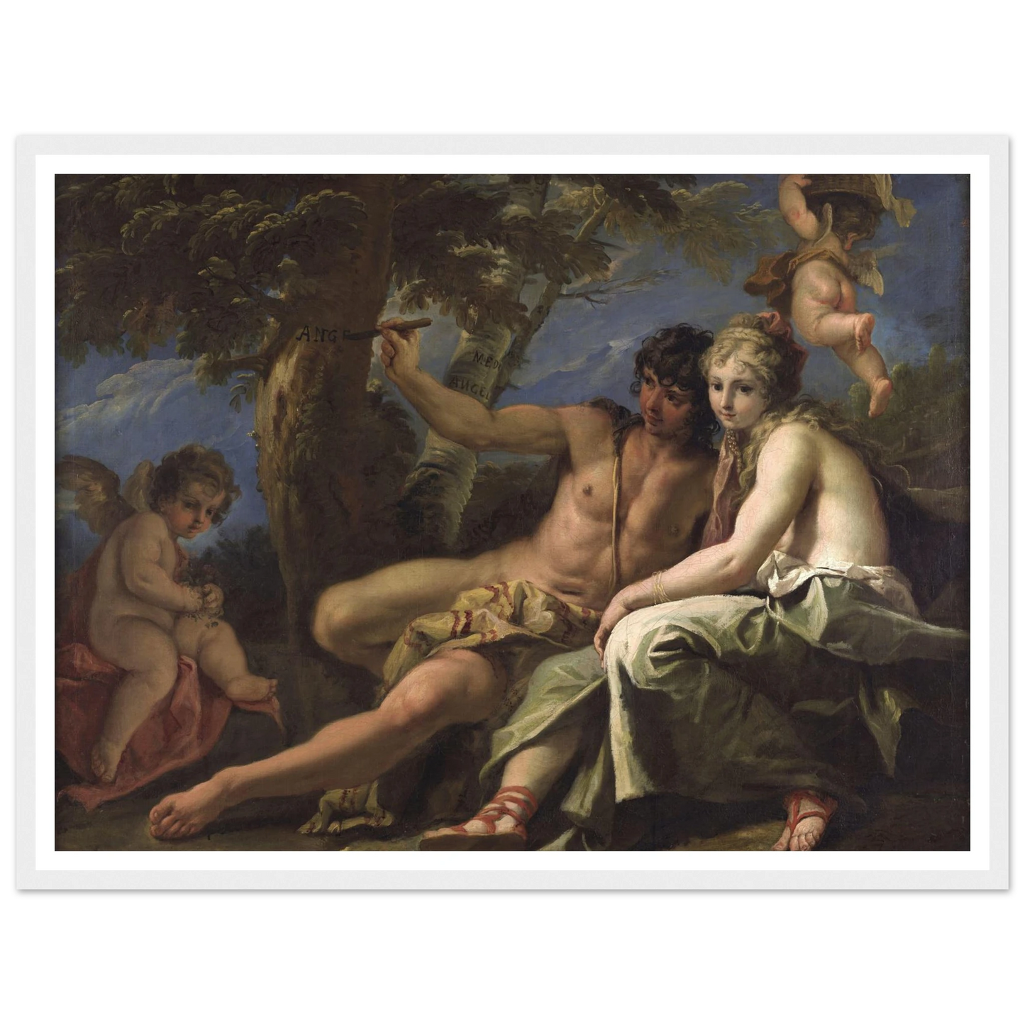 Angelica and Medoro (circa 1716) Art Print | Sebastiano Ricci-Quipham Collections