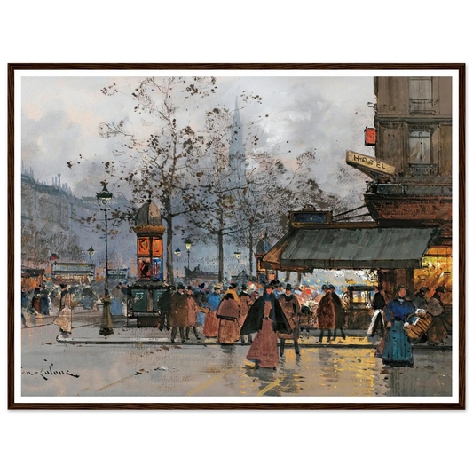 Boulevard Animé À Paris Art Print | Eugene Galien Laloue-Quipham Collections