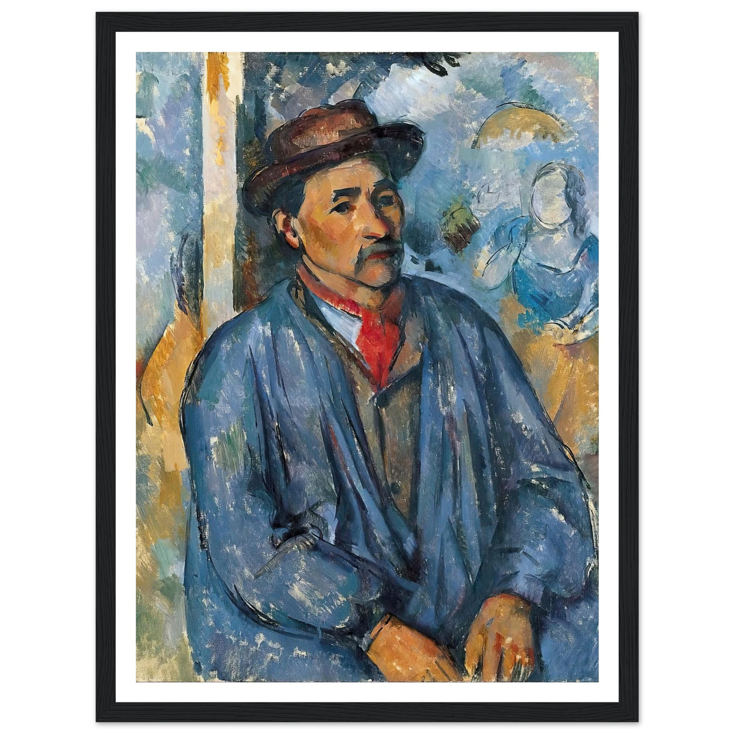 Man in a Blue Smock (c. 1896–97) Art Print | Paul Cezanne-Quipham Collections