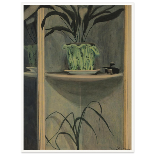 Planten, inktpot en spiegel (1908) Art Print | Leon Spilliaert-Quipham Collections