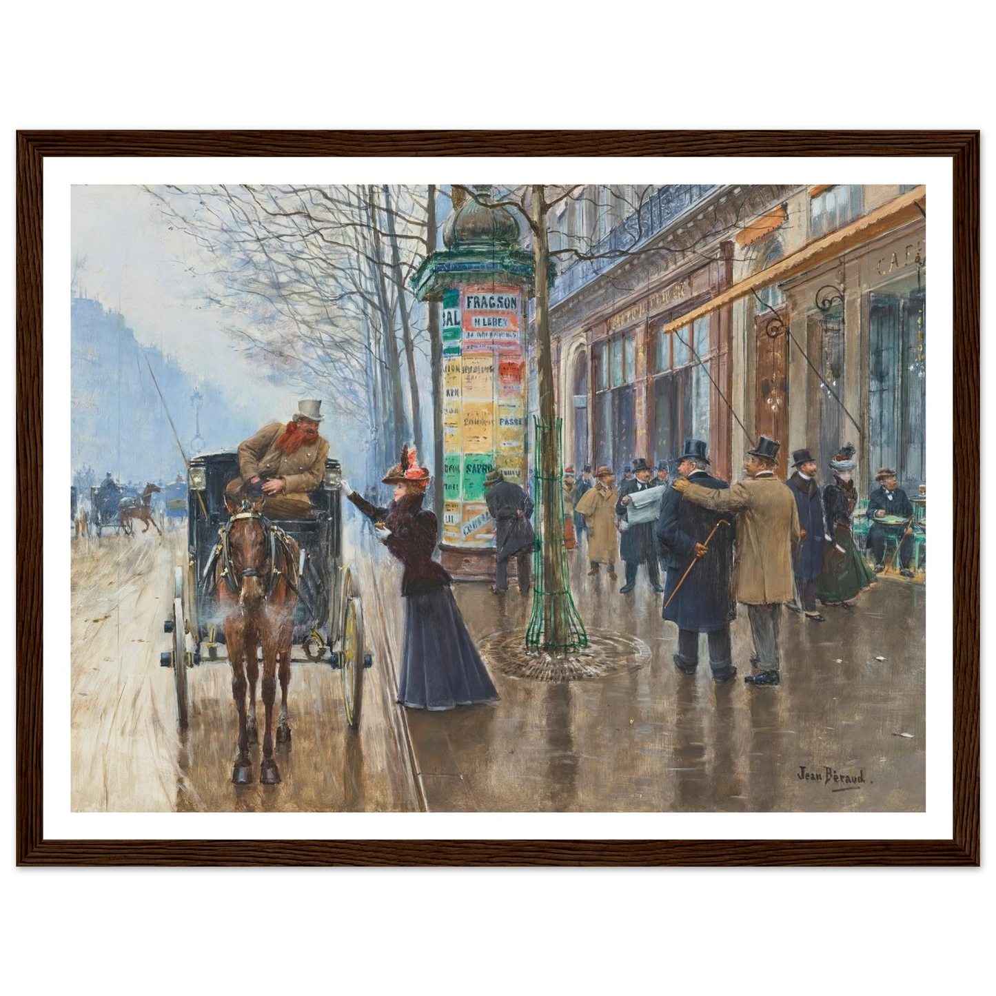 Scène de rue Parisienne (1897-1898) Art Print | Jean Beraud-Quipham Collections