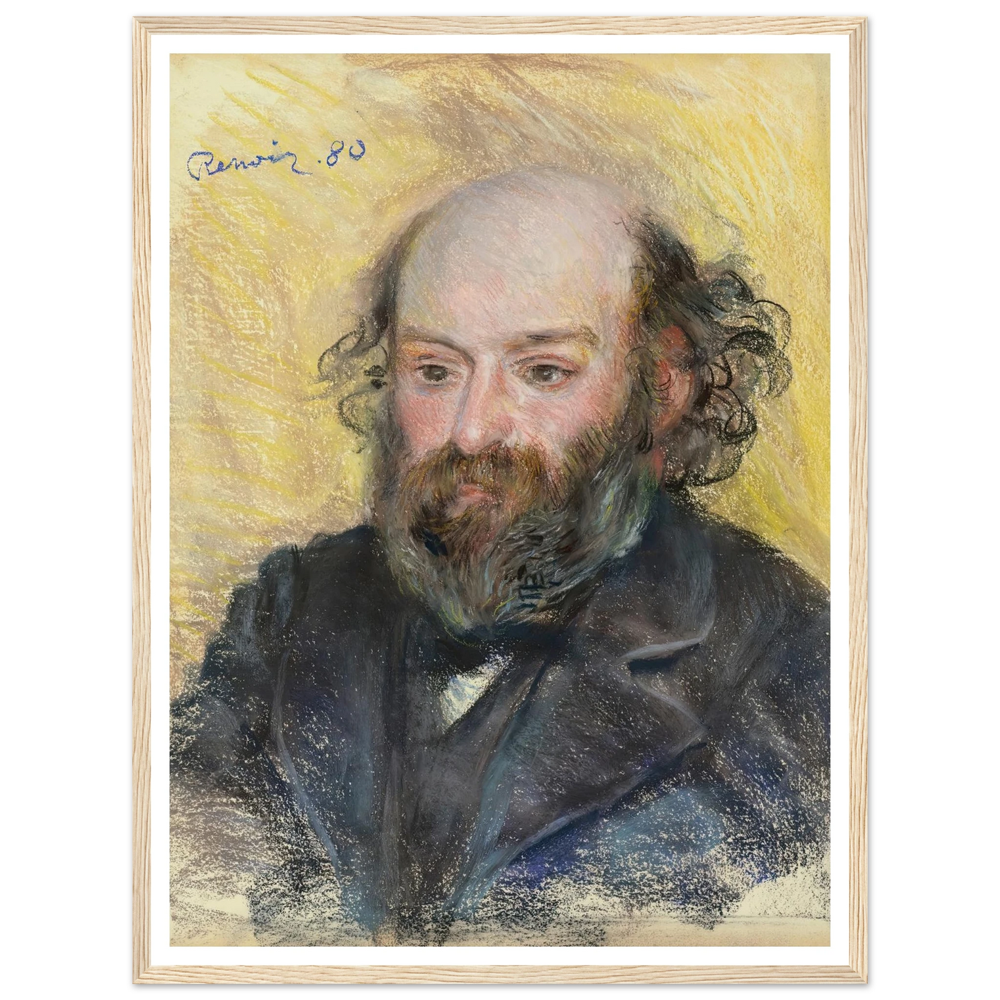 Portrait de Cézanne (1880) Art Print | Pierre Auguste Renoir-Quipham Collections