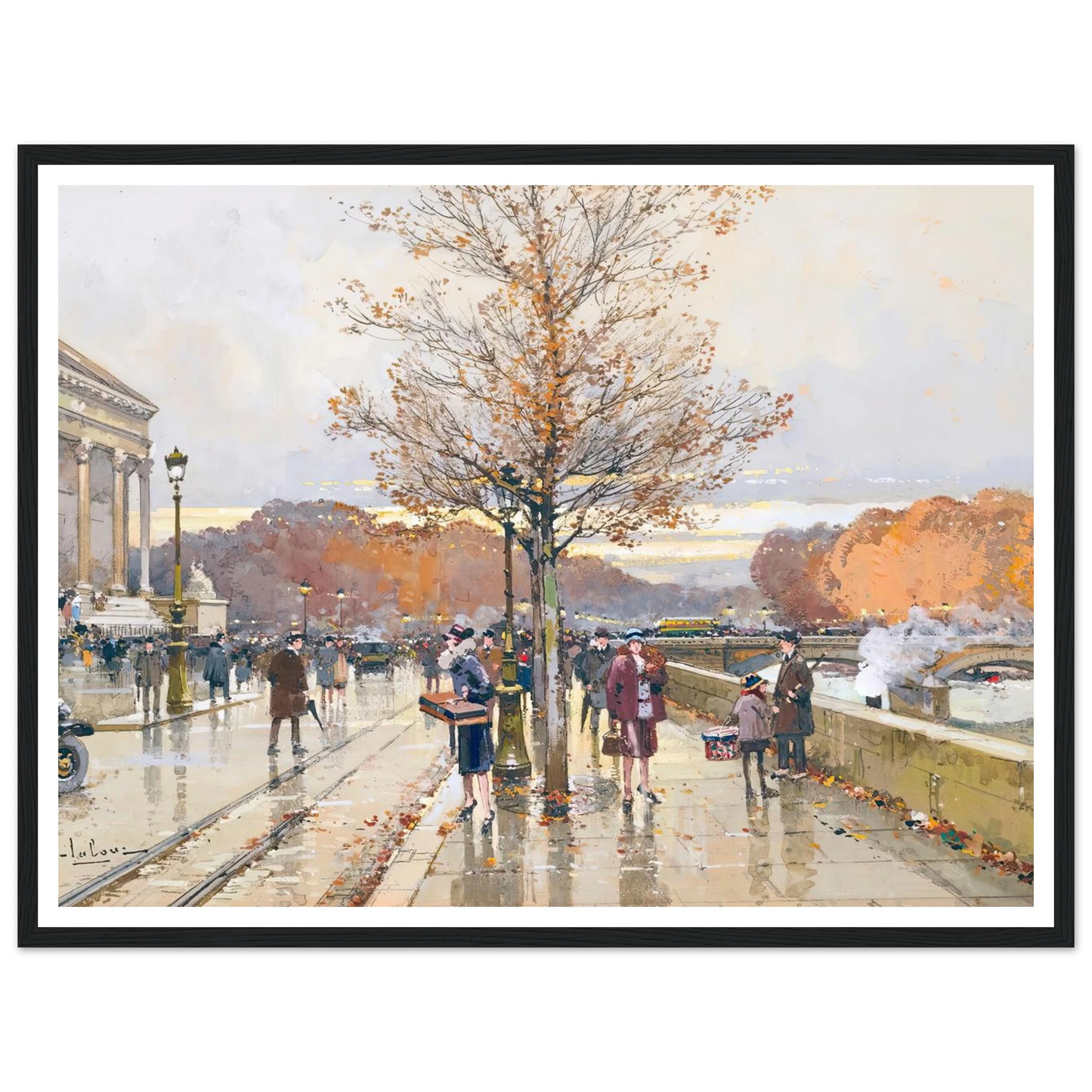L’assemblée Nationale Et Le Pont De La Concorde Art Print | Eugene Galien Laloue-Quipham Collections