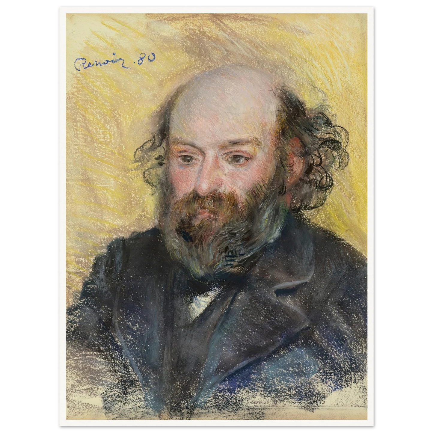 Portrait de Cézanne (1880) Art Print | Pierre Auguste Renoir-Quipham Collections