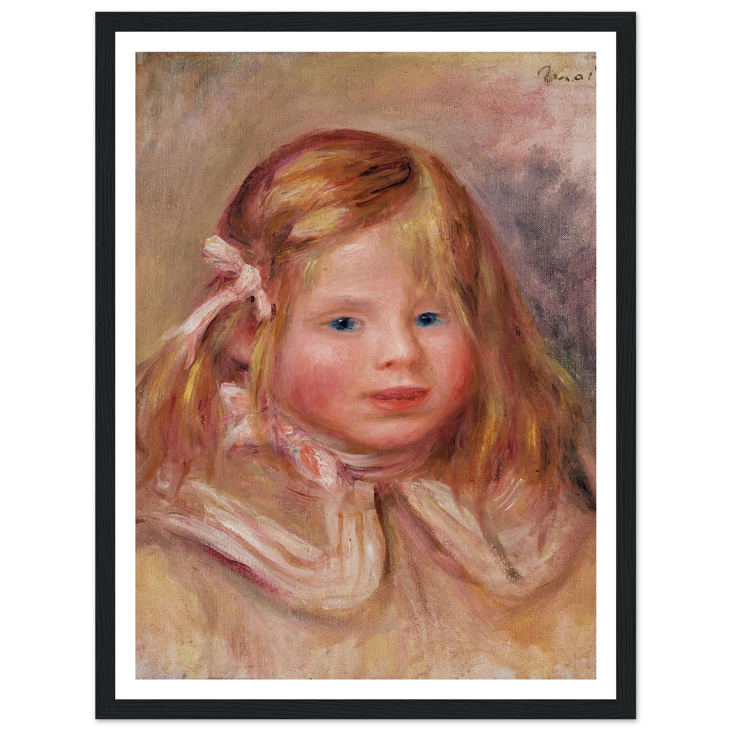 Coco au ruban rose (circa 1905) Art Print | Pierre Auguste Renoir-Quipham Collections