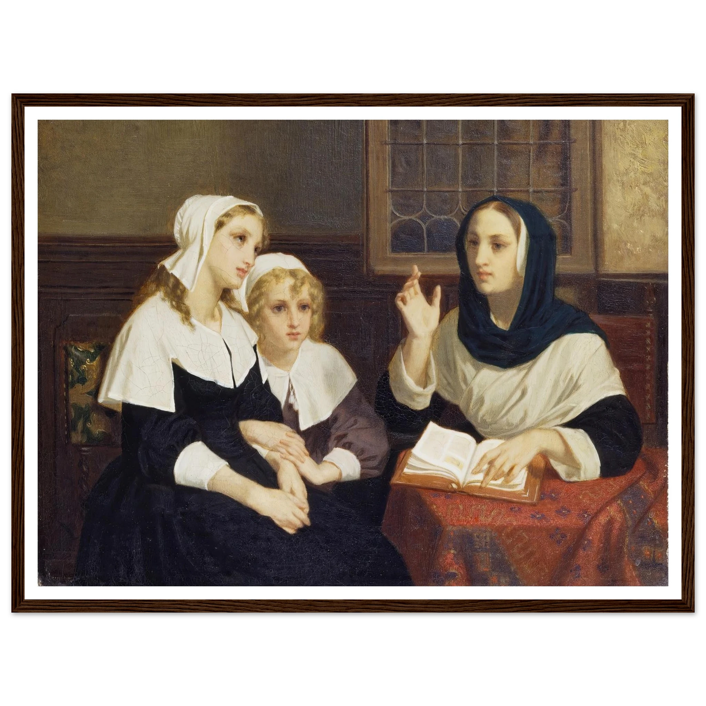 Reading the Bible (c. 1859) Art Print | Hugues Merle-Quipham Collections