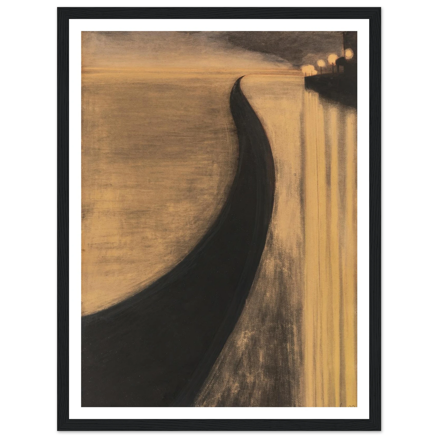 Digue et lumières d’Ostende (1909) Art Print | Leon Spilliaert-Quipham Collections