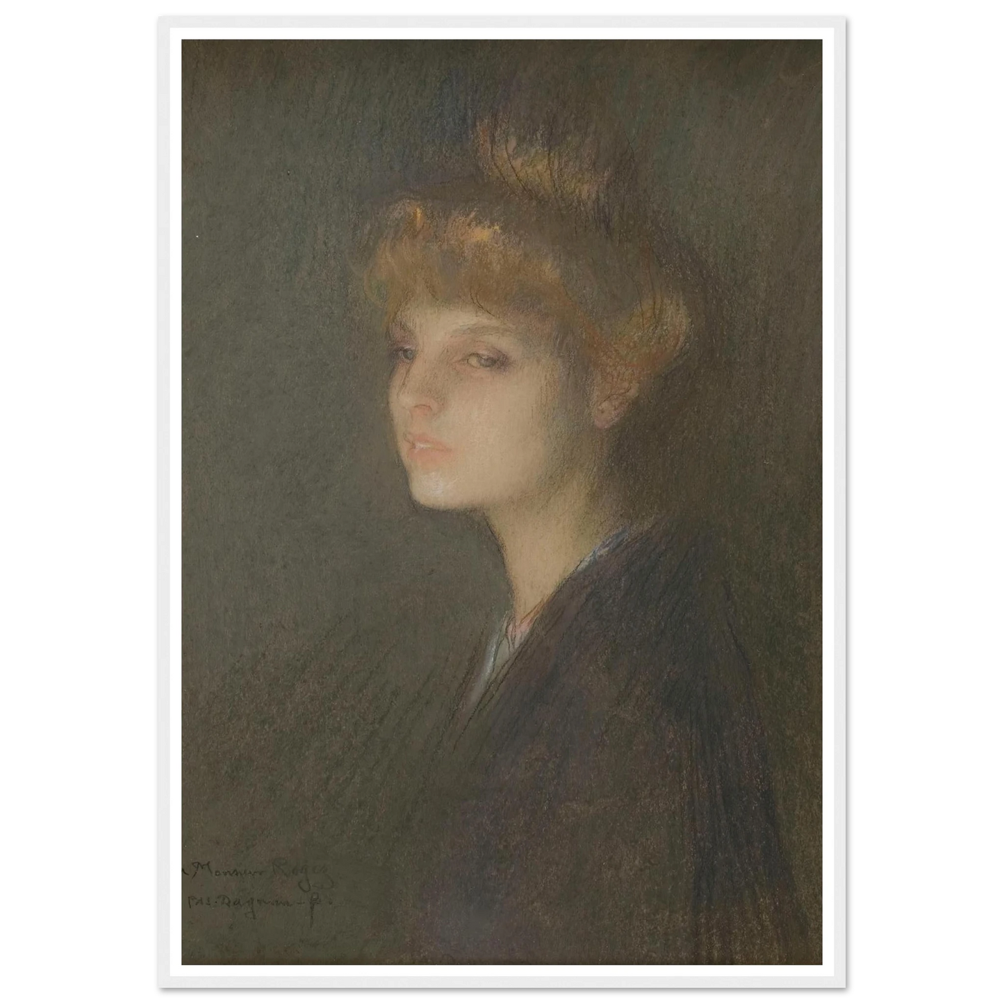 Portrait de femme (1895 - 1905) Art Print | Pascal Adolphe Jean Dagnan Bouveret-Quipham Collections