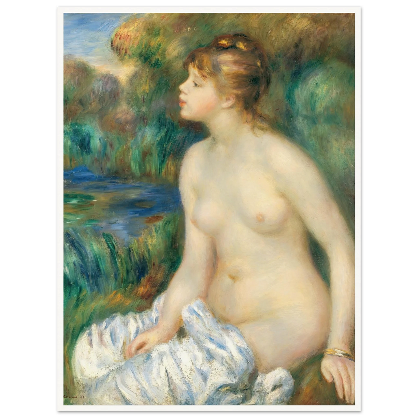 Bather (1891) Art Print | Pierre Auguste Renoir-Quipham Collections