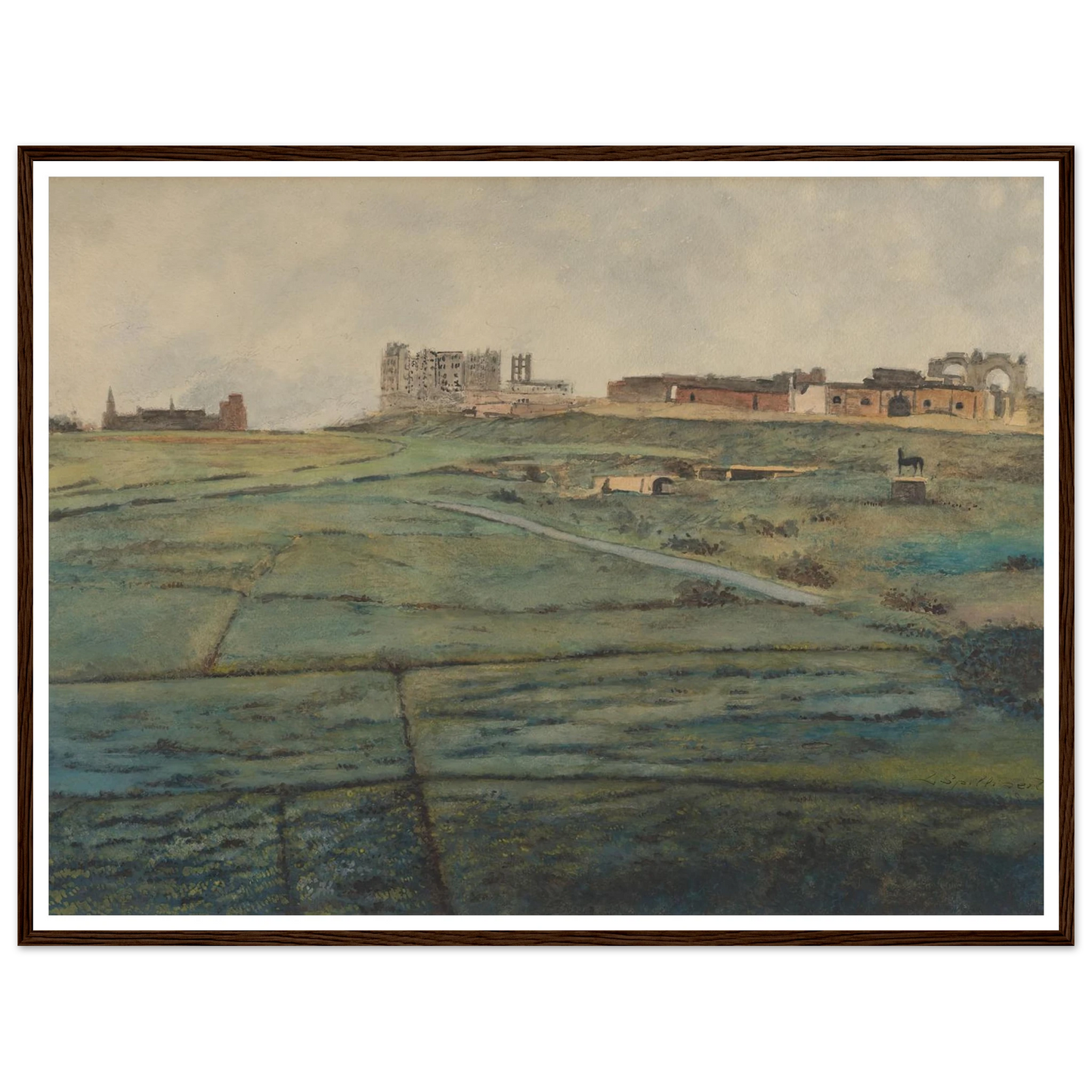 De Wellingtonrenbaan en het Royal Palace Hotel te Oostende kort na de Tweede Wereldoorlog (1945) Art Print | Leon Spilliaert-Quipham Collections