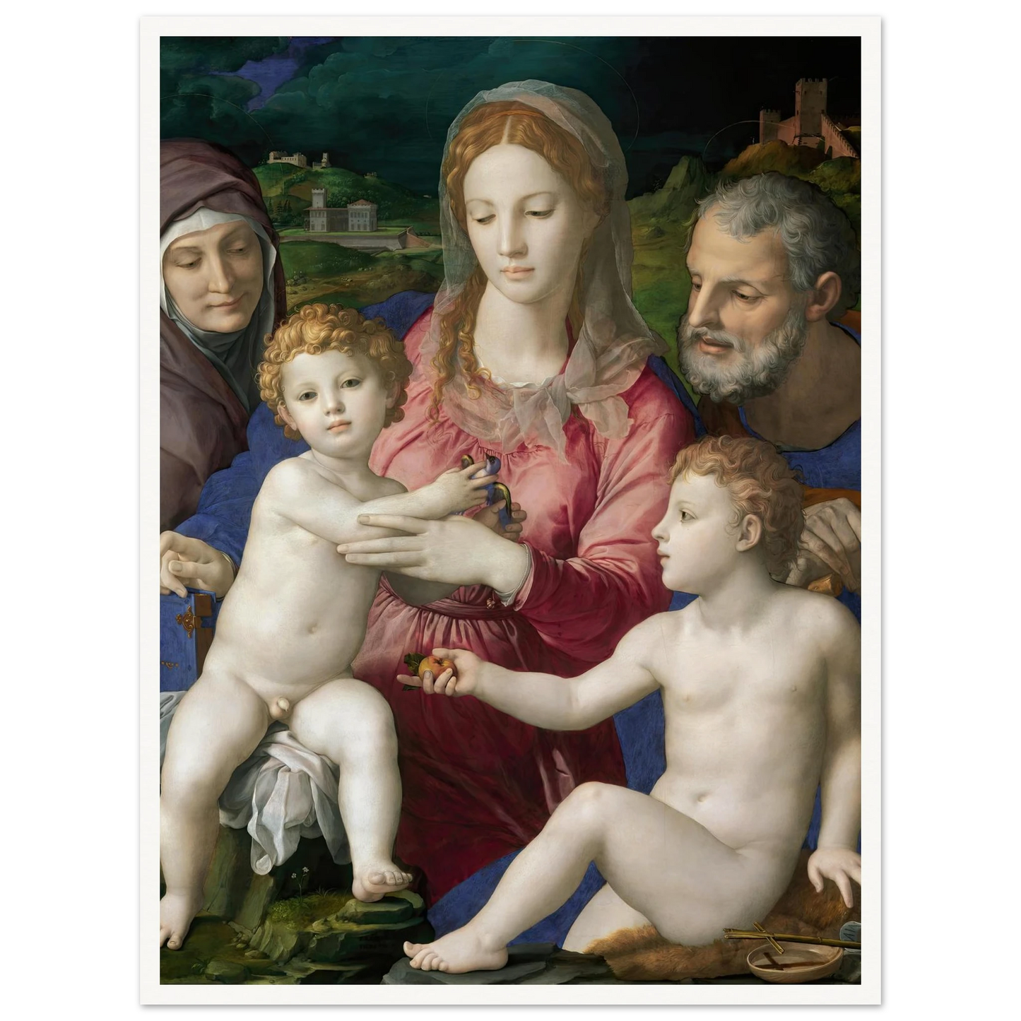 Holy Family with St. Anne and the Infant St. John (1545 - 1546) Art Print | Agnolo Bronzino-Quipham Collections