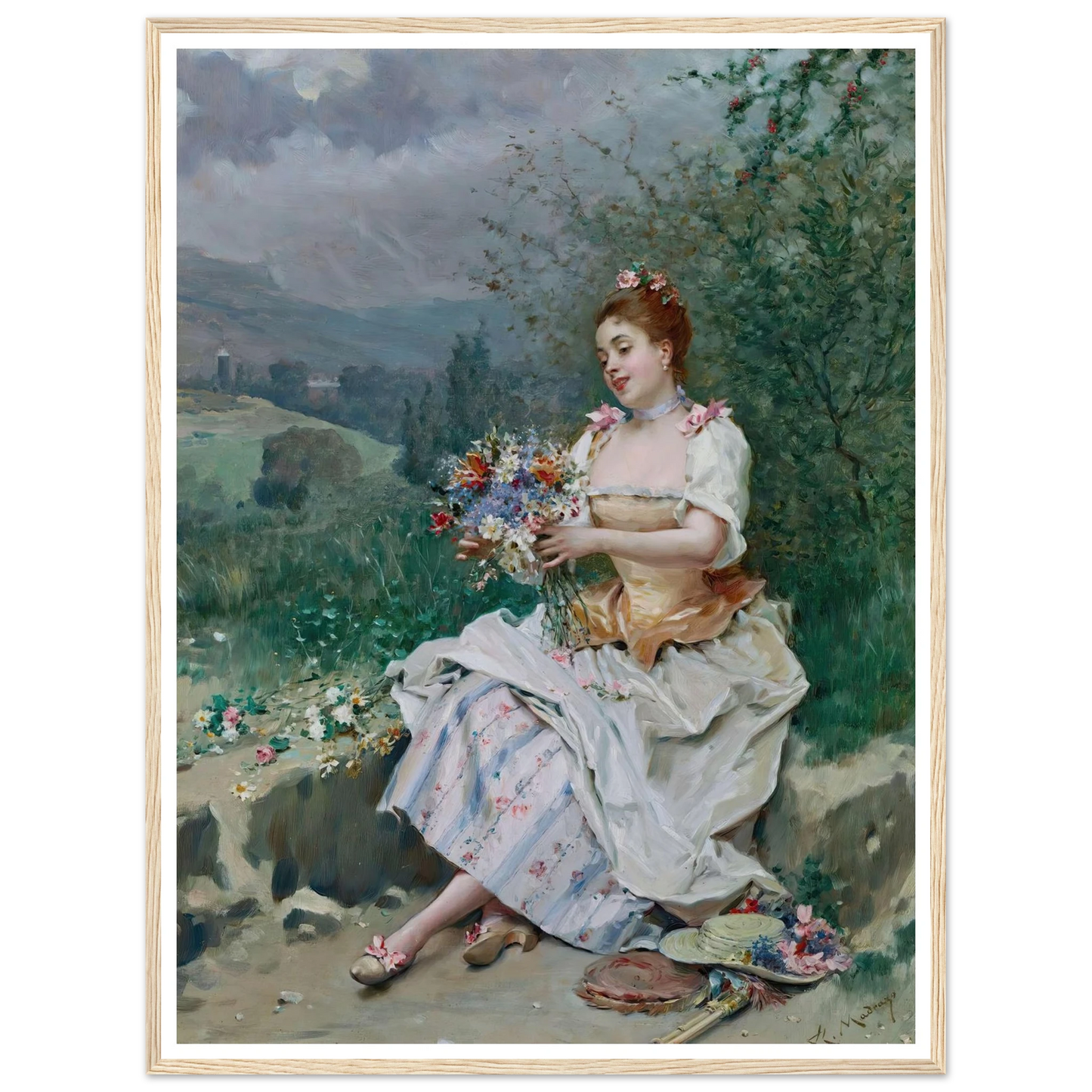 El bouquet de flores Art Print | Raimundo de Madrazo y Garreta-Quipham Collections