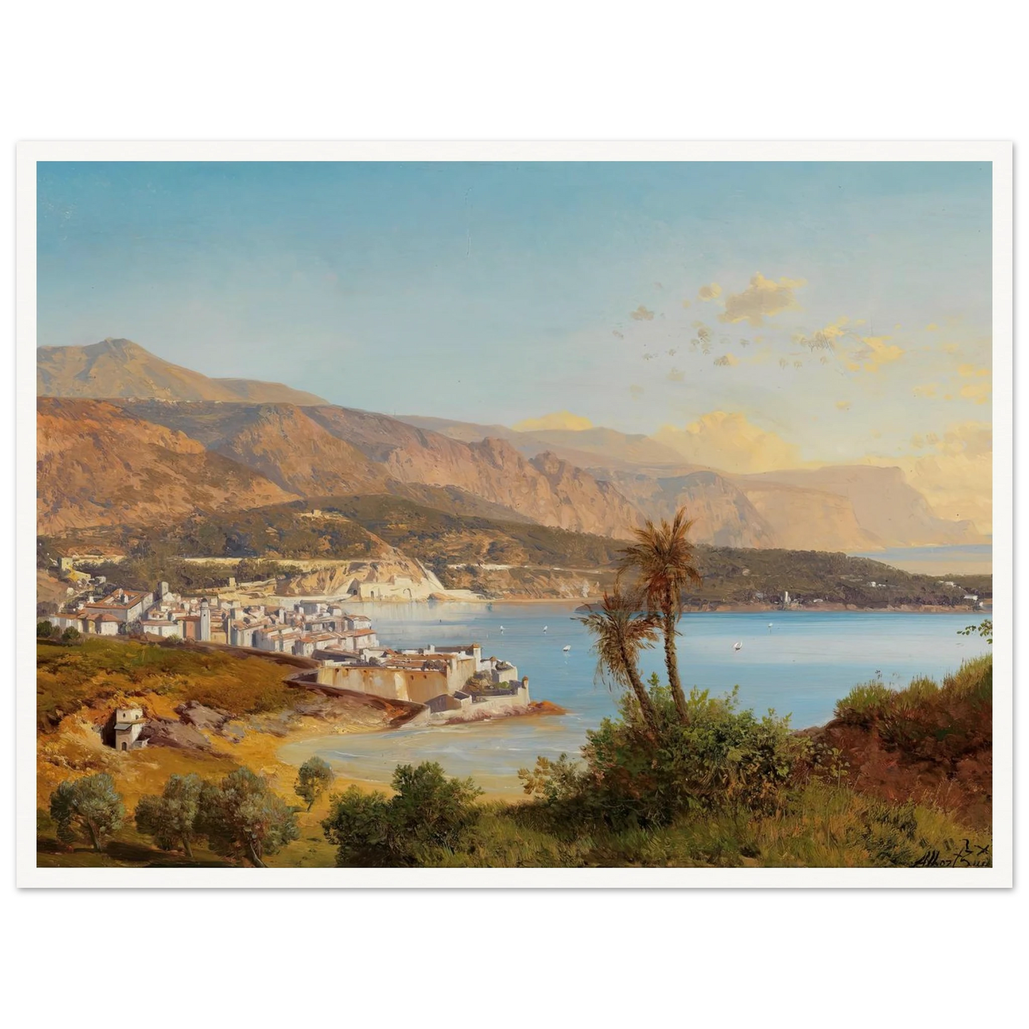 Blick über die Bucht von Villefranche-sur-Mer Art Print | Albert Zimmermann-Quipham Collections
