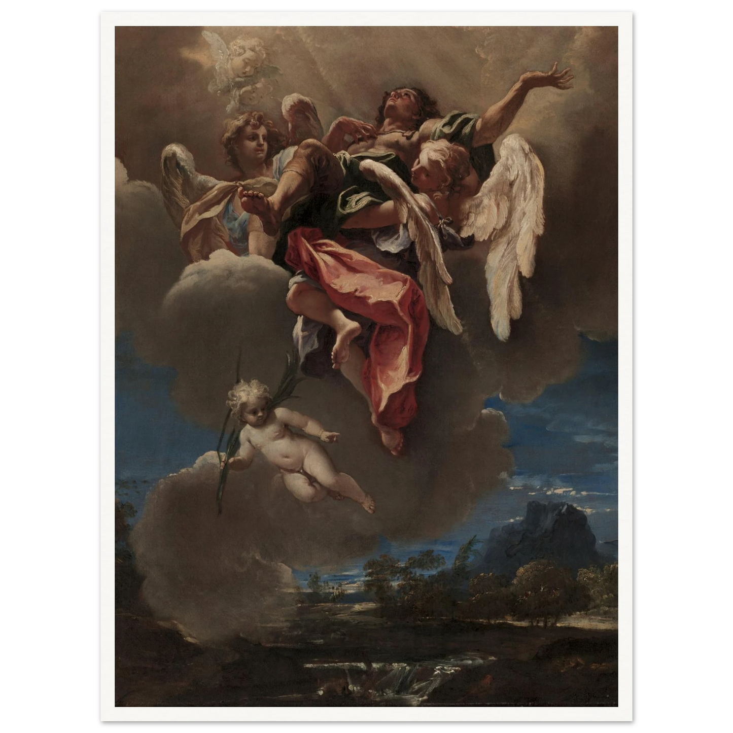 Study for ‘An Apotheosis of a Saint’ (for San Bernardino dei Morti, Milan) (c. 1695) Art Print | Sebastiano Ricci-Quipham Collections
