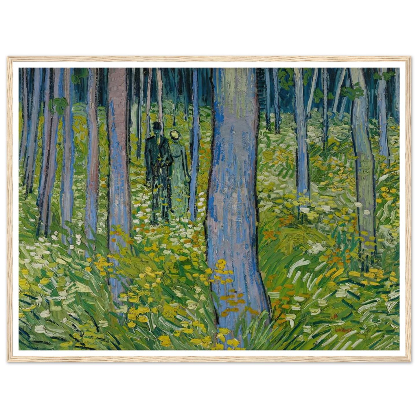 Undergrowth with two Figures (1890) Art Print | Vincent van Gogh-Quipham Collections