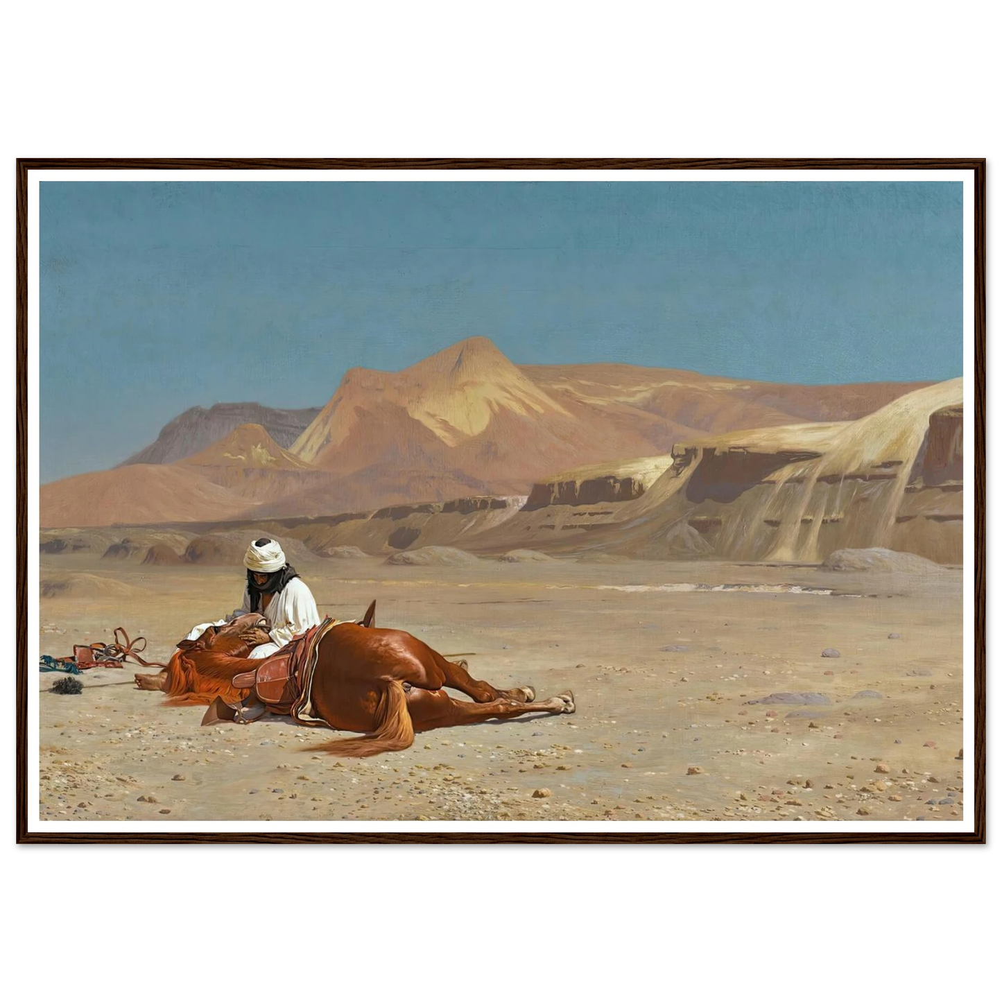 Rider and His Steed In The Desert Art Print | Jean Leon Gerome-Quipham Collections